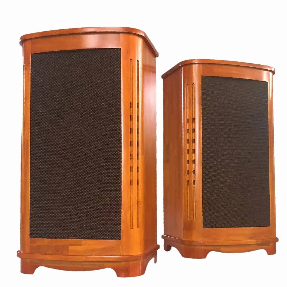 Rzemieślnicy dostosowana jedna para 38 cm pełnozakresowa sklejka brzozowa pusta kolumna głośnikowa kopia Tannoy Canterbury GR głośnik HiFi DIY (bursztynowy)