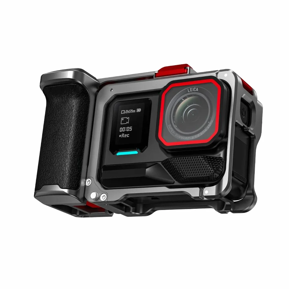 BRDRC Zestaw Uchwytów dla Insta360 Ace Pro 2 / Ace Pro (z Klamką), Zestaw Rozszerzający Uchwyt z Przyciskiem Zakresu, Szybkie Zwolnienie, Uchwyt na zimną butelkę dla Insta 360 Ace Pro 2/Akcesoria
