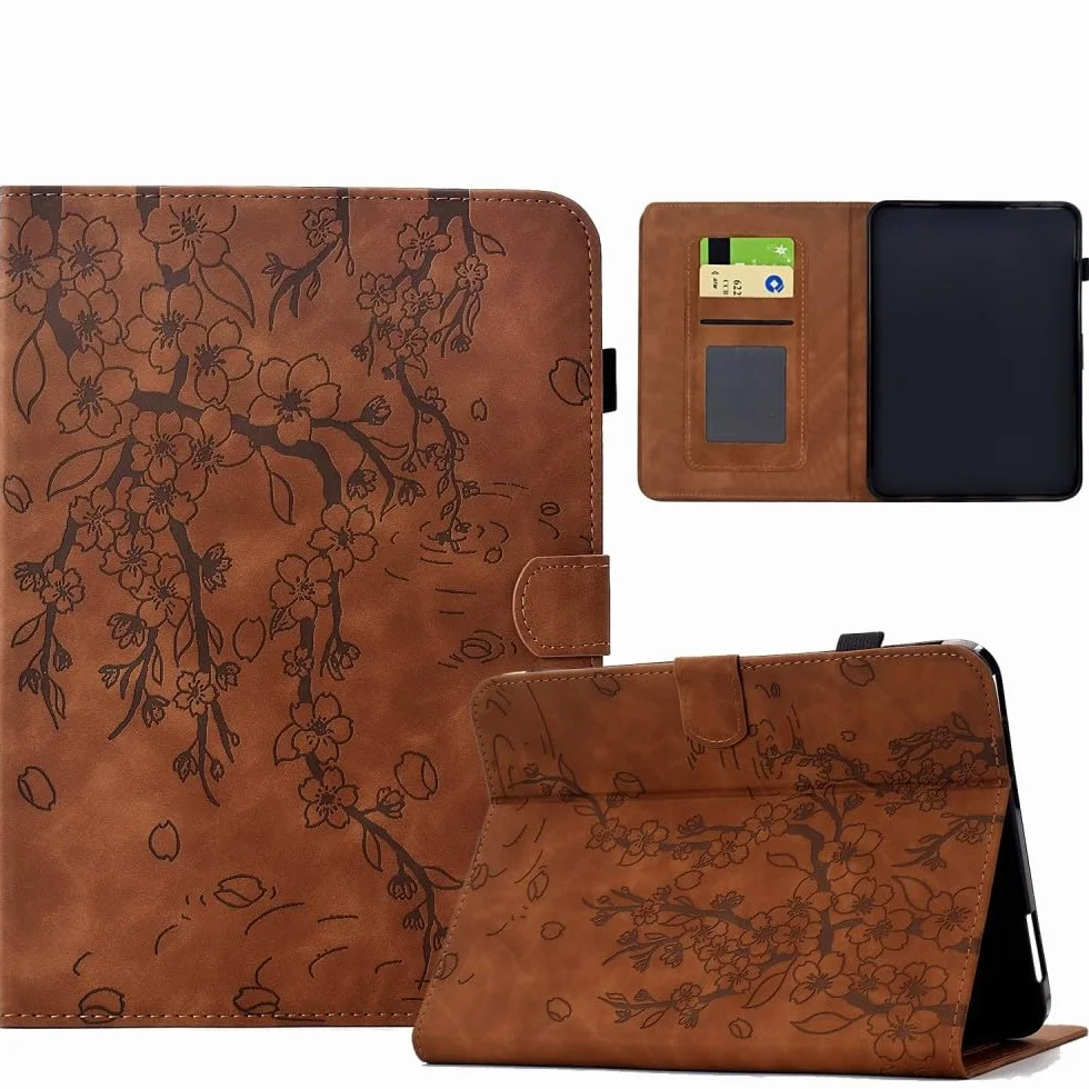 Generic etui kompatybilne z czytnikiem e-booków Kindle Paperwhite 2 (2013) (kolor: brązowy) wzór stylowy skórzany portfel etui z klapką