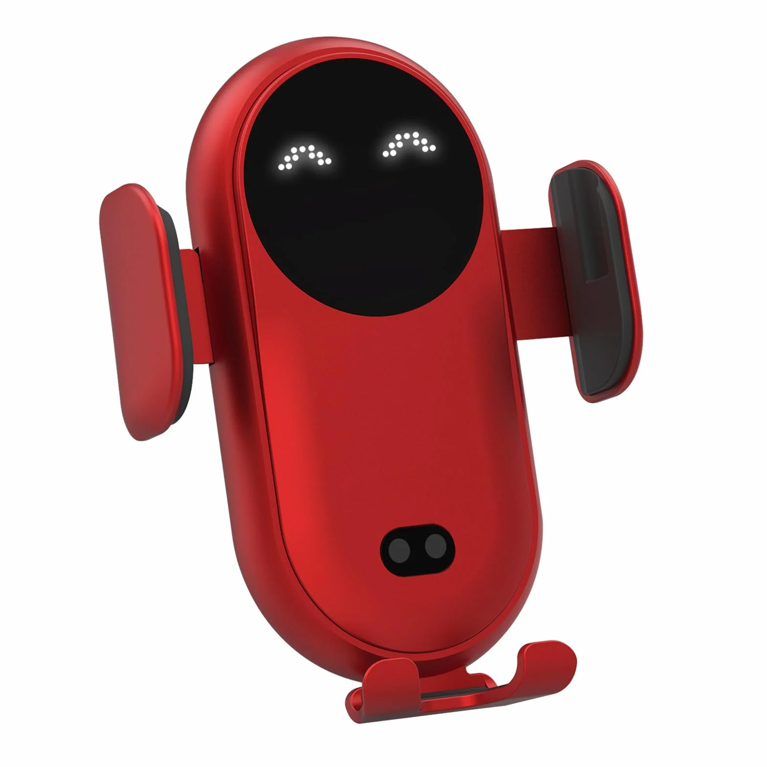 Samochodowy uchwyt na telefon komórkowy z funkcją ładowania, bezprzewodowa ładowarka, indukcyjna stacja ładująca, podwójna cewka, obrotowa o 360°