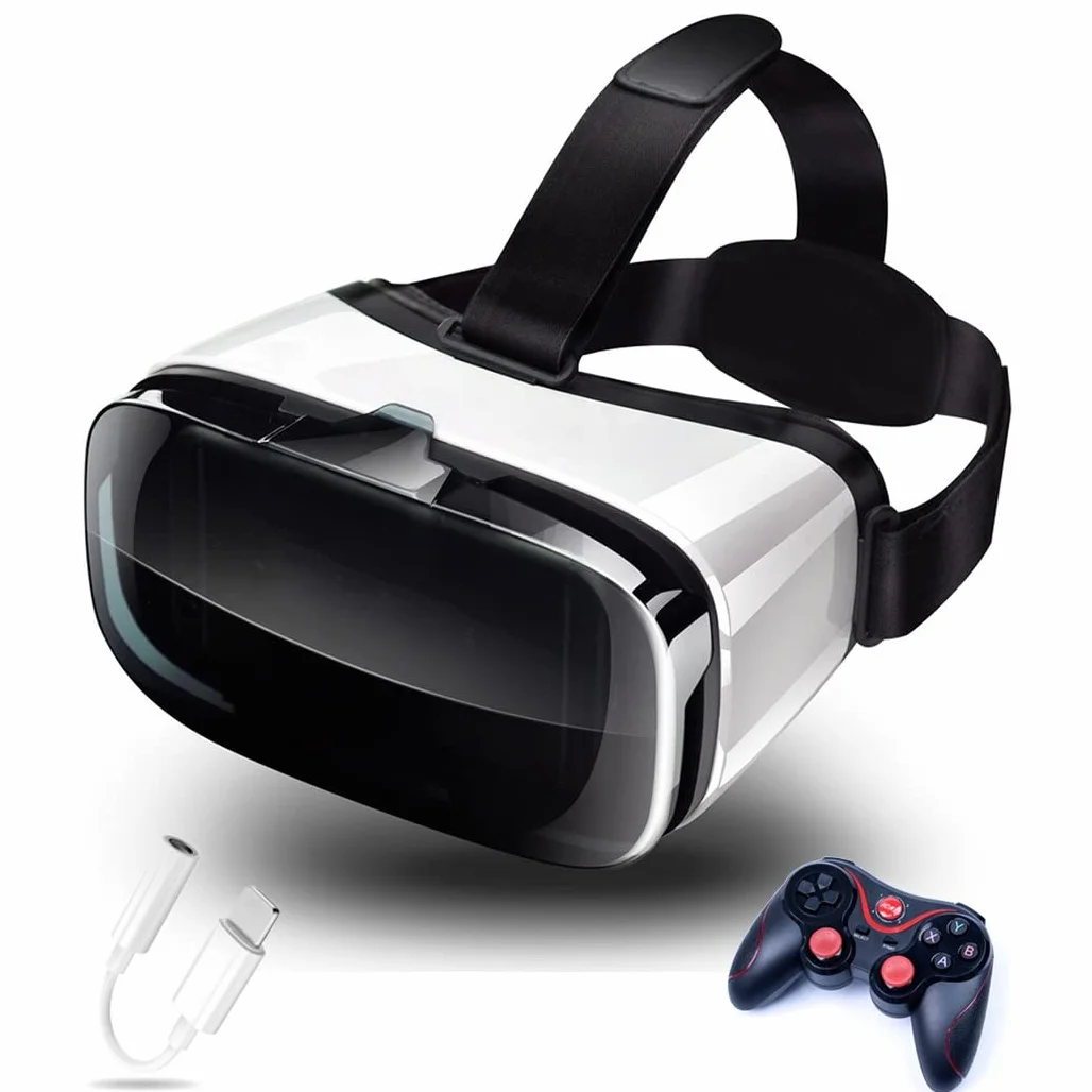 Okulary VR, zestaw słuchawkowy z wirtualnej rzeczywistości, zestawy słuchawkowe VR obsługują Android i IOS, połączenie Bluetooth dla iPhone 13 Pro Max/13 Pro 13/12/11, do Samsung Galaxy S21, Huawei, Xiaomi (Kolor: G, rozmiar: Ios )