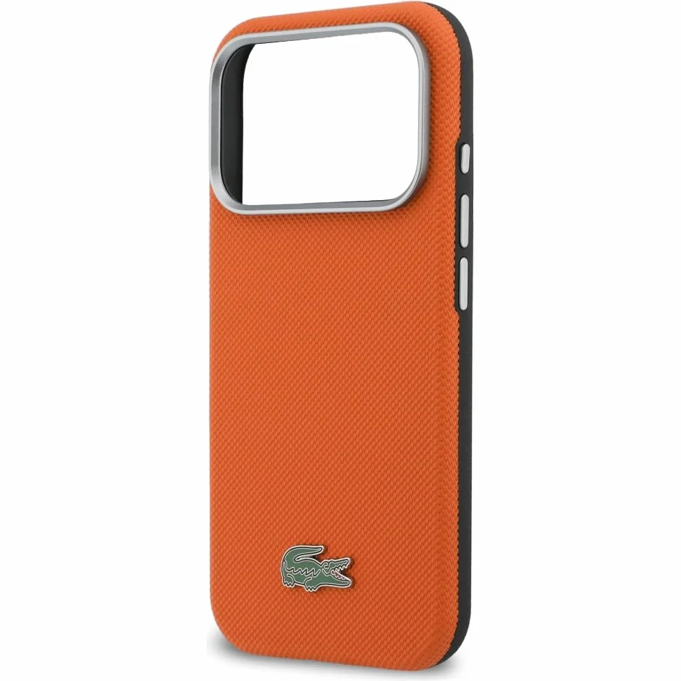 CG MOBILE Lacoste Petit Piqué etui do iPhone 17 Pro Max kompatybilne z MagSafe (pomarańczowe)