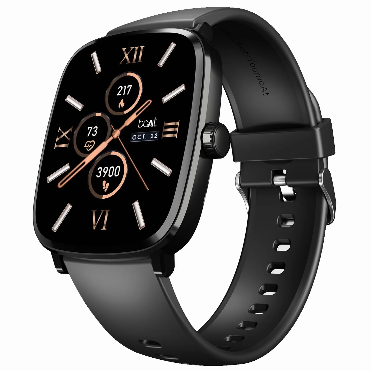 boAt Ultima Regal Smart Watch z wyświetlaczem Ultra AMOLED 2,01" (5,10 cm), jasność 1000 NITS, metalowa obudowa premium, funkcjonalna korona, zegarek Face Studio, awaryjne SOS, połączenie BT (aktywna