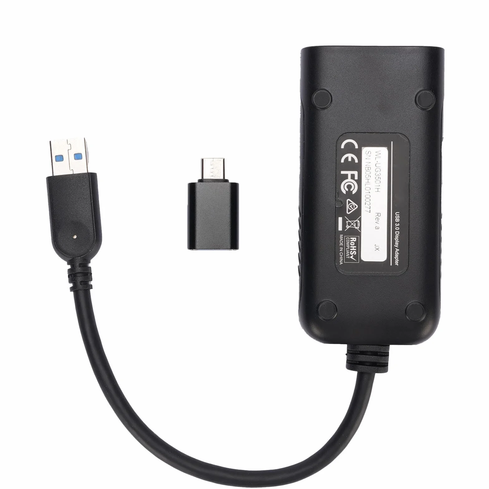 Ejoyous Adapter USB 3.0 do Interfejsu Multimedialnego Wysokiej Rozdzielczości 2K, Konwerter Audio-wideo ABS z Wejściem Mikrofonowym, Obsługa Rozszerzonych Trybów Lustrzanych do Edycji spotkań