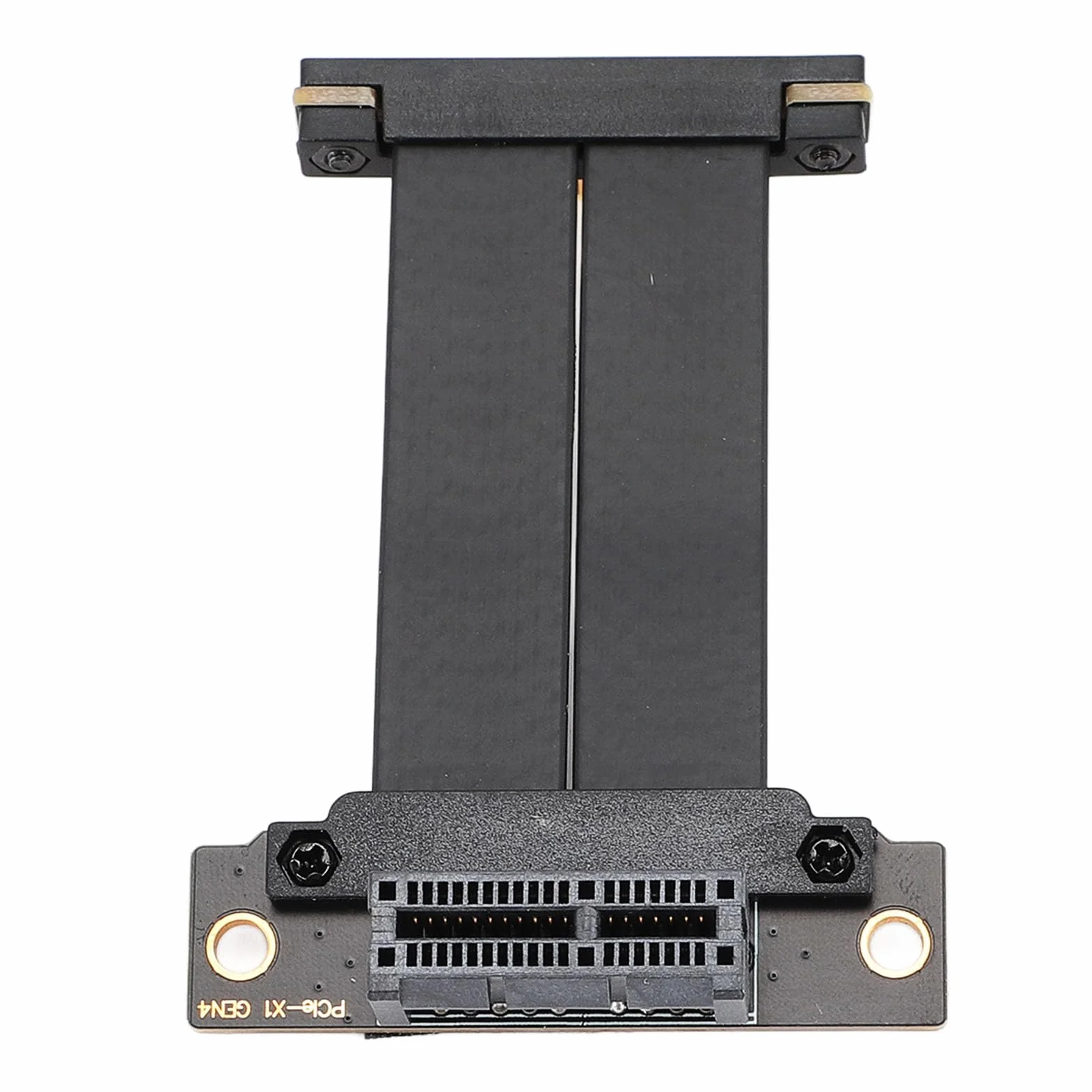 Fyearfly PCIe 4.0 X1 przedłużacz Riser Extension Kabel Straight to 90° do M.2 WiFi Firewire USB 2.5G kart dźwiękowych i dysków twardych (5 cm)