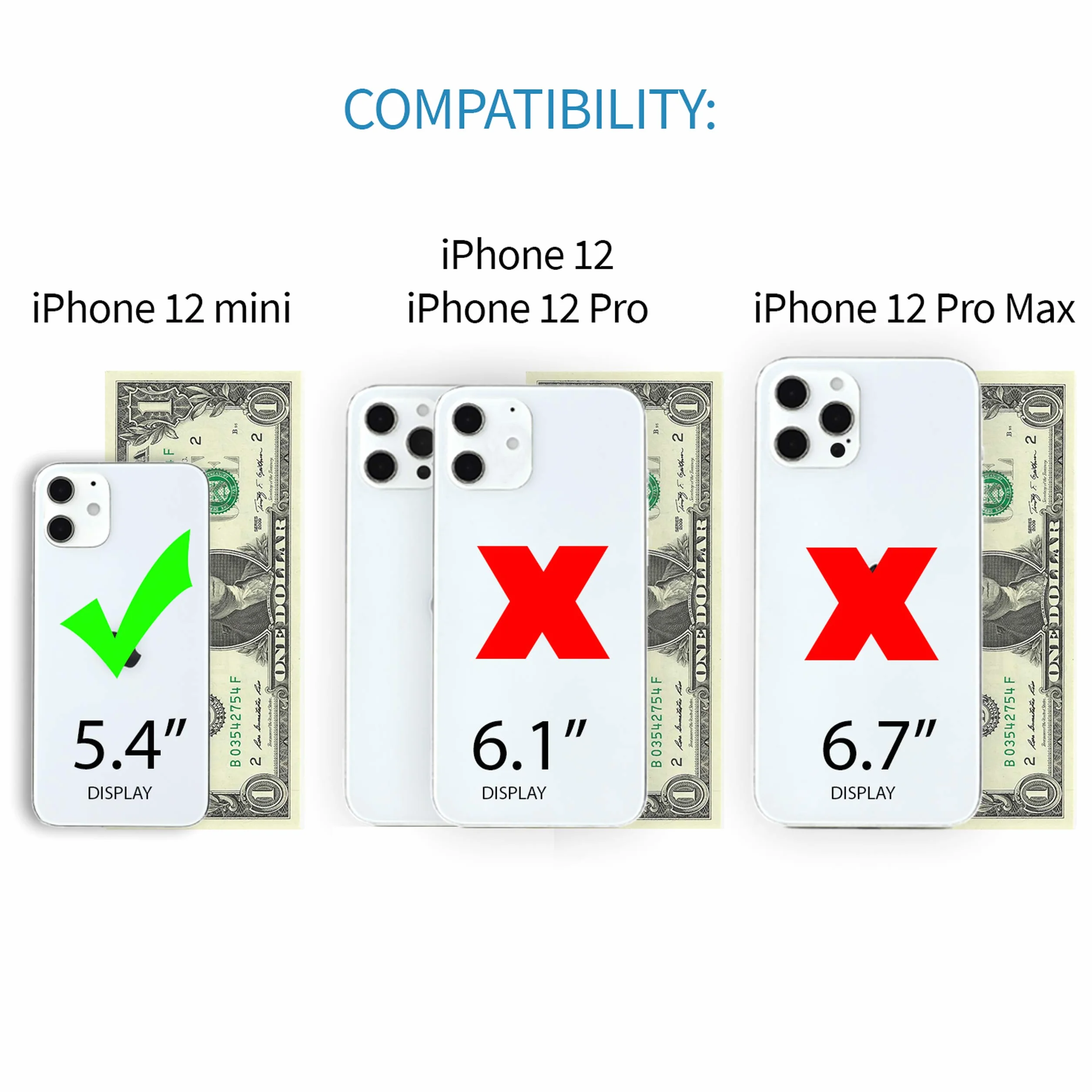 Dockem Etui portfelowe na iPhone 12 mini, wbudowana metalowa płytka magnetyczna, 1 uchwyt na kartę, 13.7 cm, gładka skóra syntetyczna różowy