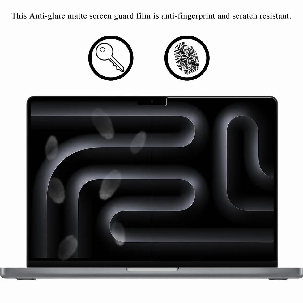 2-pak antyodblaskowych ochraniaczy ekranu do MacBooka Pro 14 cali (M5/M4/Max/M3 Pro/Max Chip) A3434 i A2918 i A2992, akcesoria antyrefleksyjne i odporne na zarysowania twardość 5H (matowe