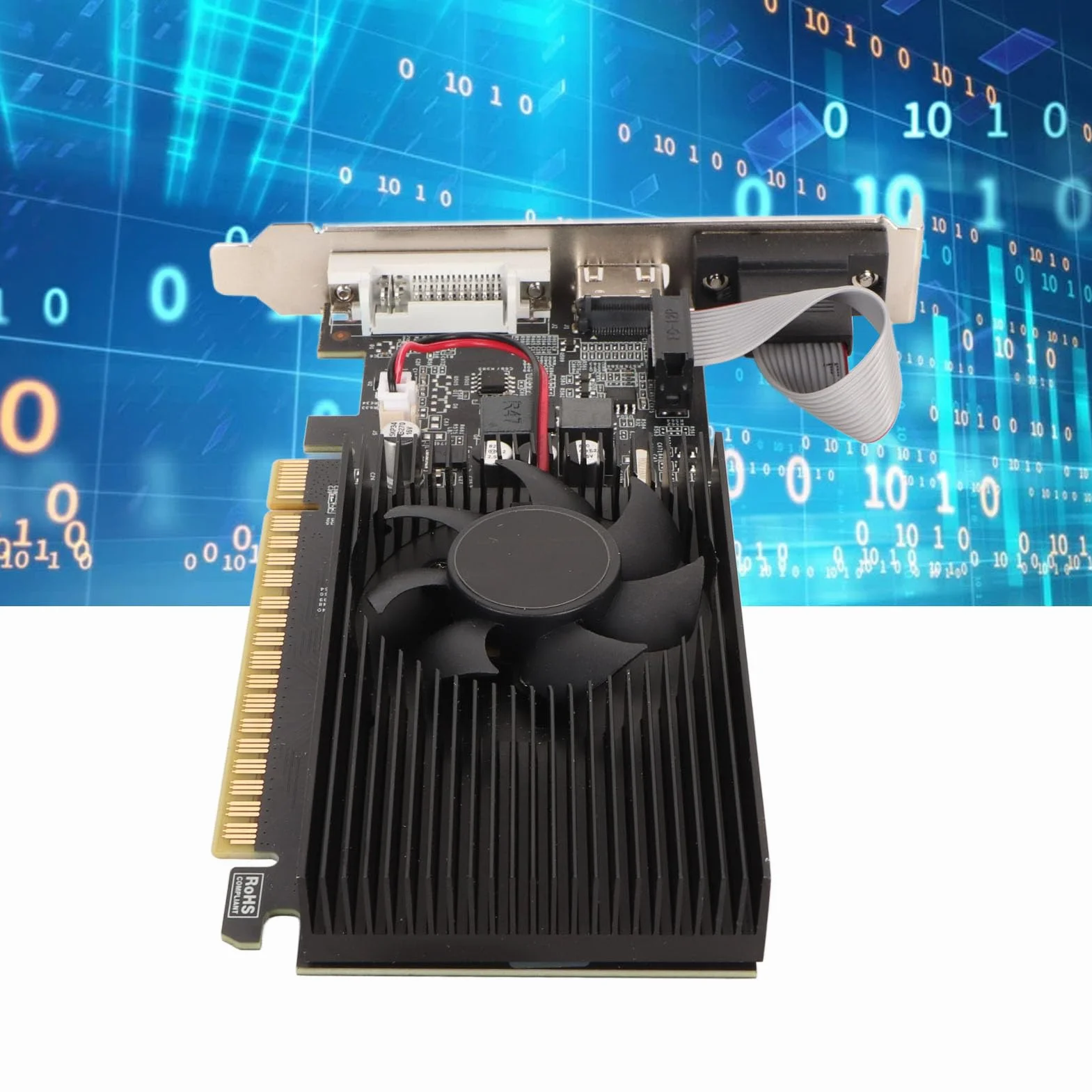 GT 730 4 GB DDR3 128-bitowa Karta Graficzna, Komputer PC, Karta Graficzna do Gier Wideo, GPU, HDMI, DVI, VGA, PCI Express X16 2.0, Wentylator Chłodzący, Superkompaktowy