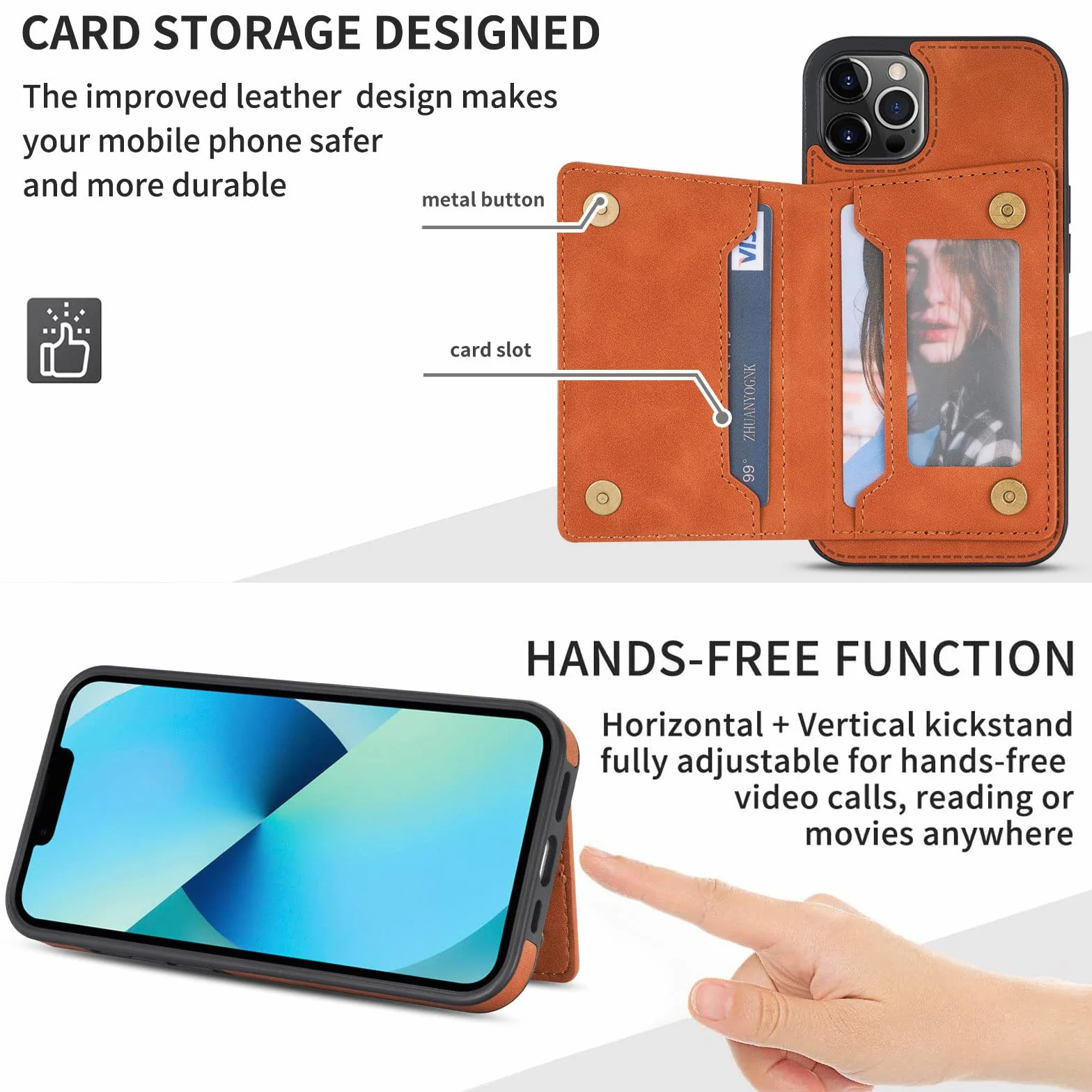 Etui do iPhone 14/14 Pro/14 Plus/14 Pro Max, skórzany portfel z 2 przegródkami na karty, z klapką, etui na telefon komórkowy, zapięcie magnetyczne, etui ochronne, czerwone, 14 Pro Max 6,7"