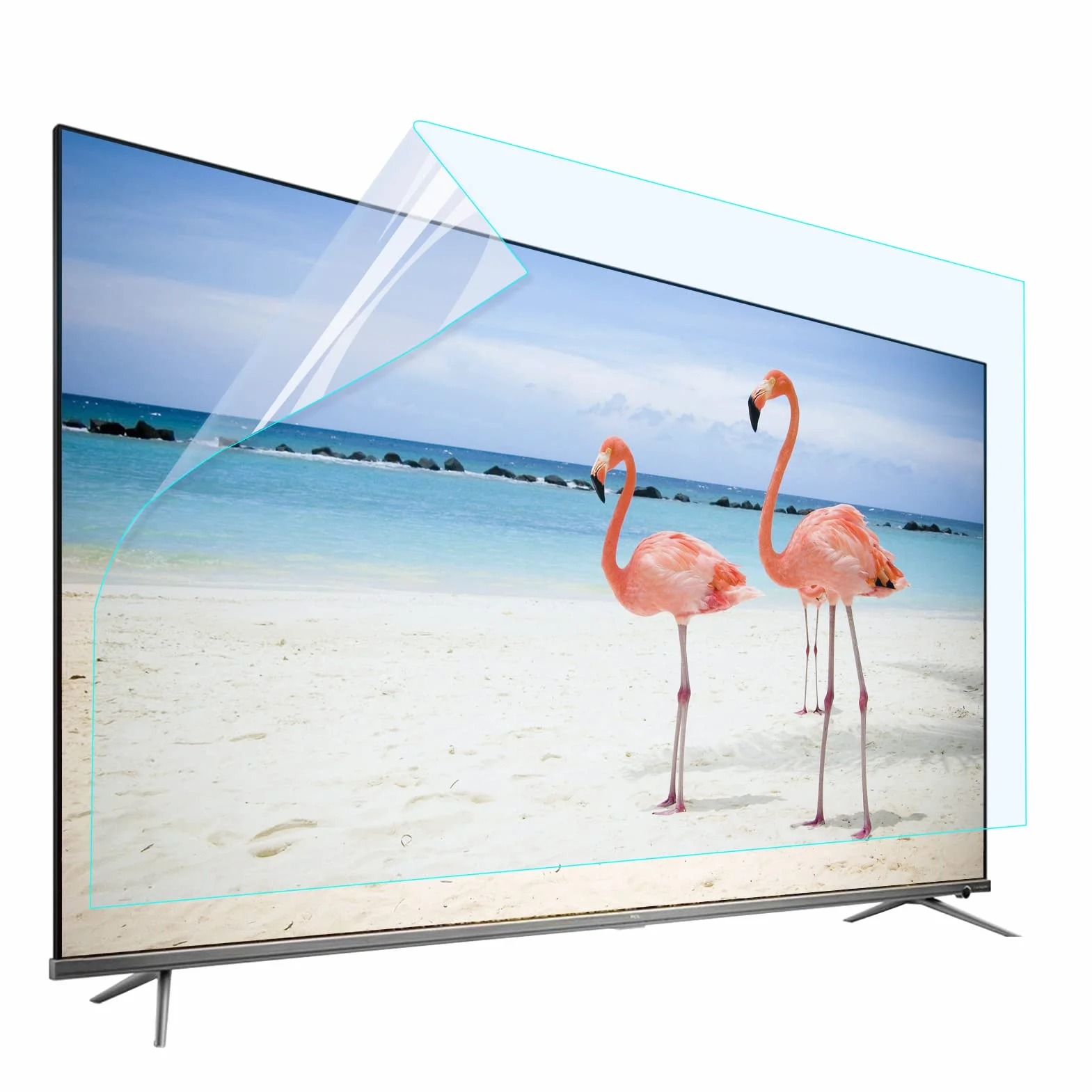 Folia ochronna na wyświetlacz TV, 32-75", filtr ochronny do oczu, akcesoria do telewizora, bez folii bąbelkowej, do LCD, LED, OLED i QLED 4K HDTV, 856 x 478 mm