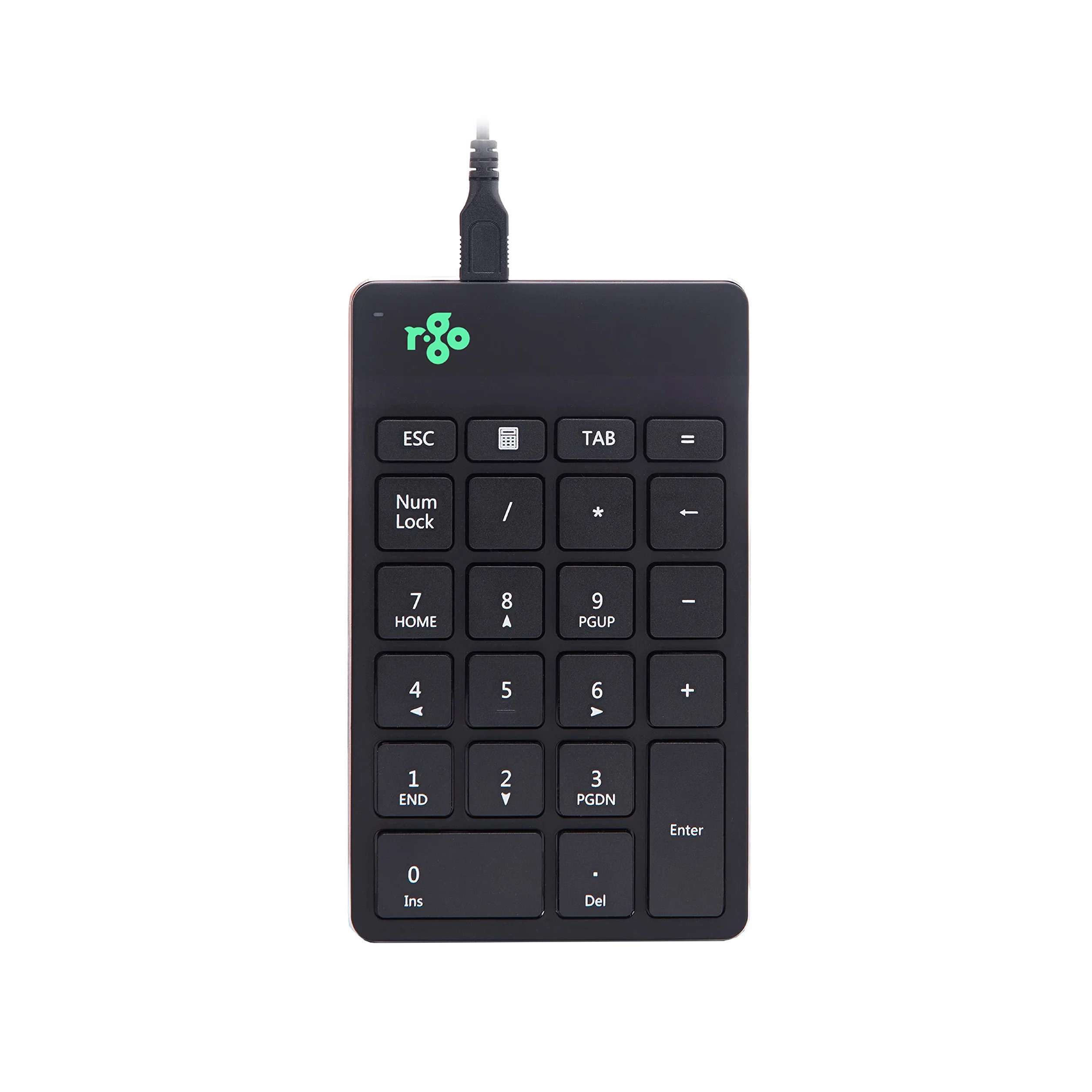 R-Go Tools R-Go Numpad Break klawiatura numeryczna z portem USB, przewodowa, czarna RGOCONMWDBL
