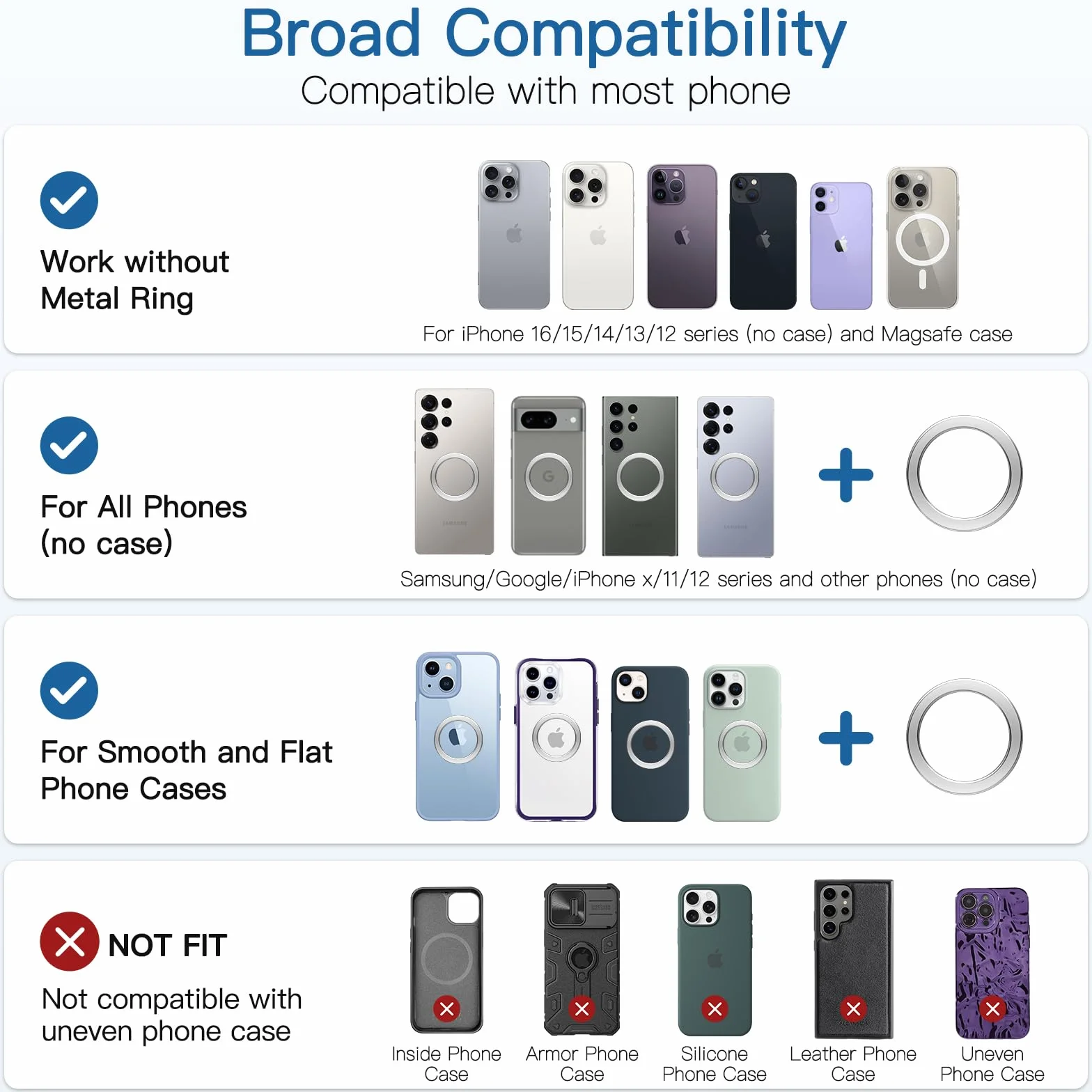 Magnetyczny uchwyt na telefon z podstawką próżniową 360° obrotowy do samochodu iPhone
