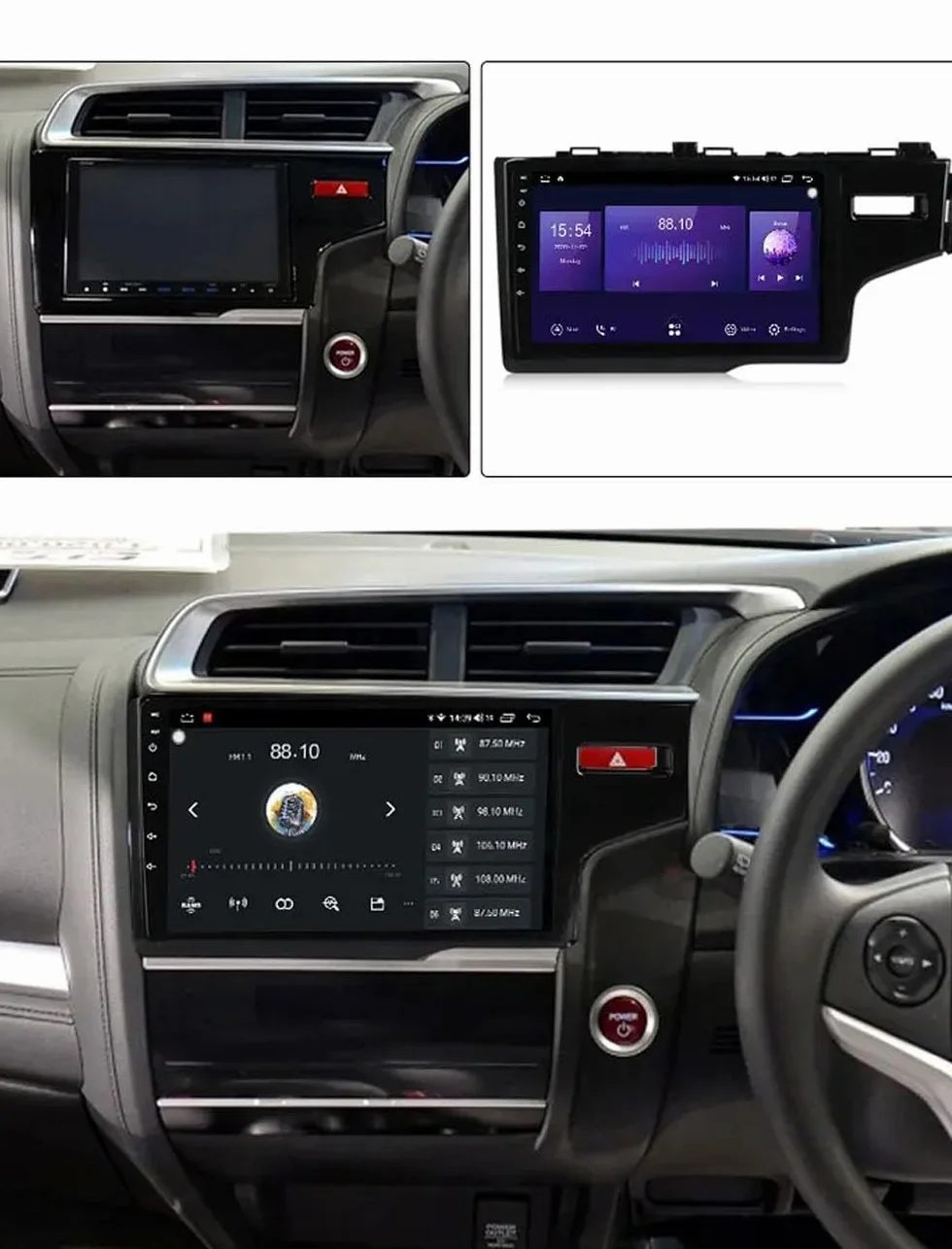 Radio Samochodowe dla Honda Jazz Fit 2014-2015 Przenośny OdtwarzaczDotykowym Hd, Bluetooth, Wi-Fi, Radiem, Wideo I Muzyką; Mirror Link, 8 Rdzeń 8G+256G