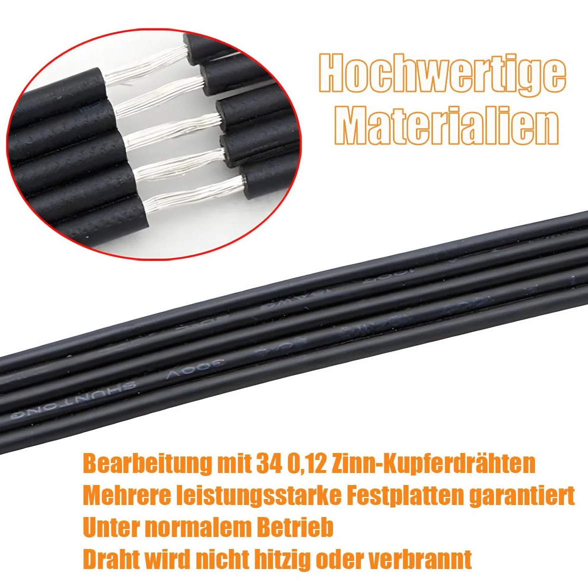 GERUI 2 sztuki 15 pin SATA Power Y rozdzielacz kabel, męski na żeński - 31 cm, czarny