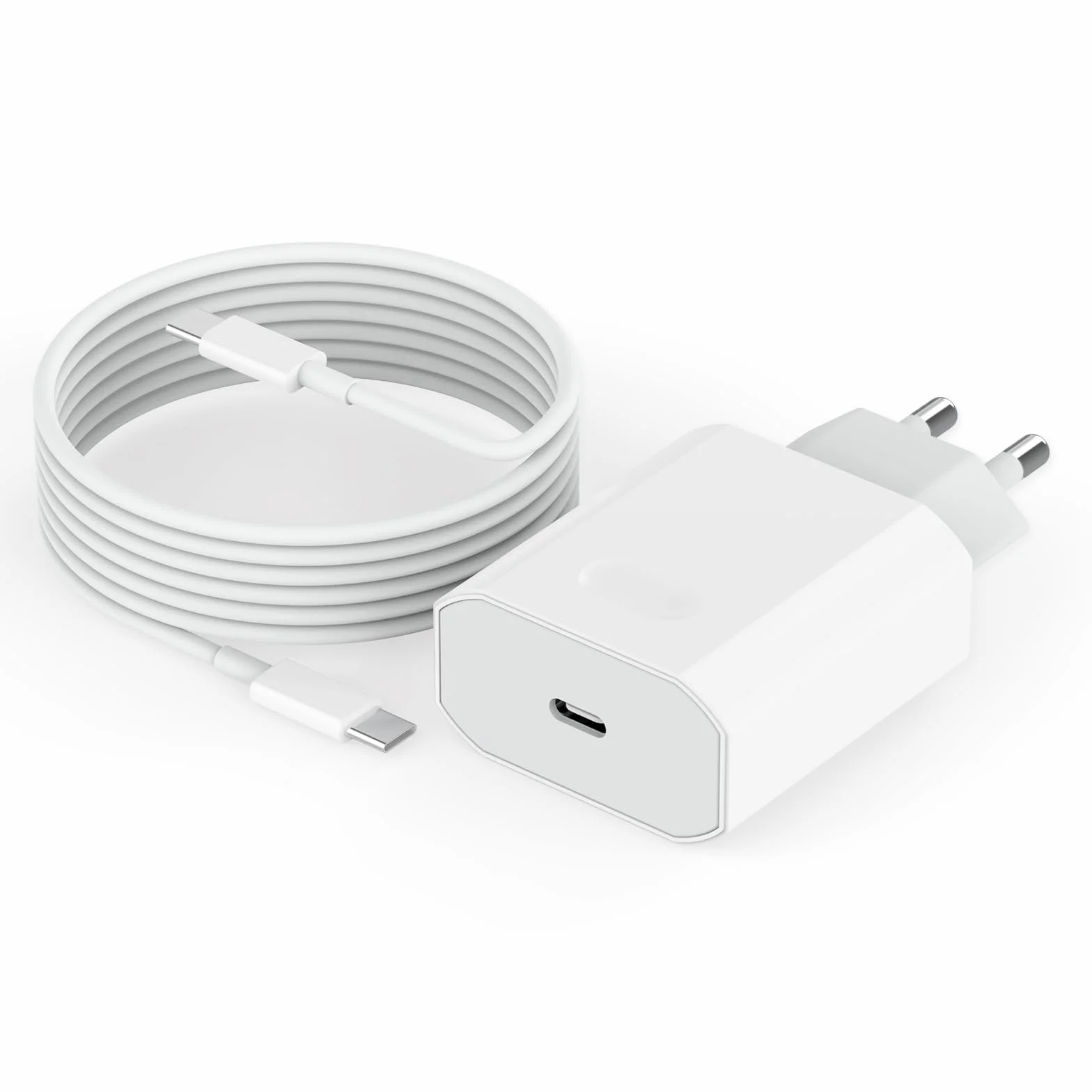 Ładowarka USB-C do iPhone, 30W Szybka Ładowarka w Typu C Zestawie Kabel O Długości 2M, Certyfikat MFi Zasilacz Zasilania Wtyczka do iPhone 17/16/16 Plus/16 Pro/16 Pro Max/15/iPad Air/iPad Mini/AirPods