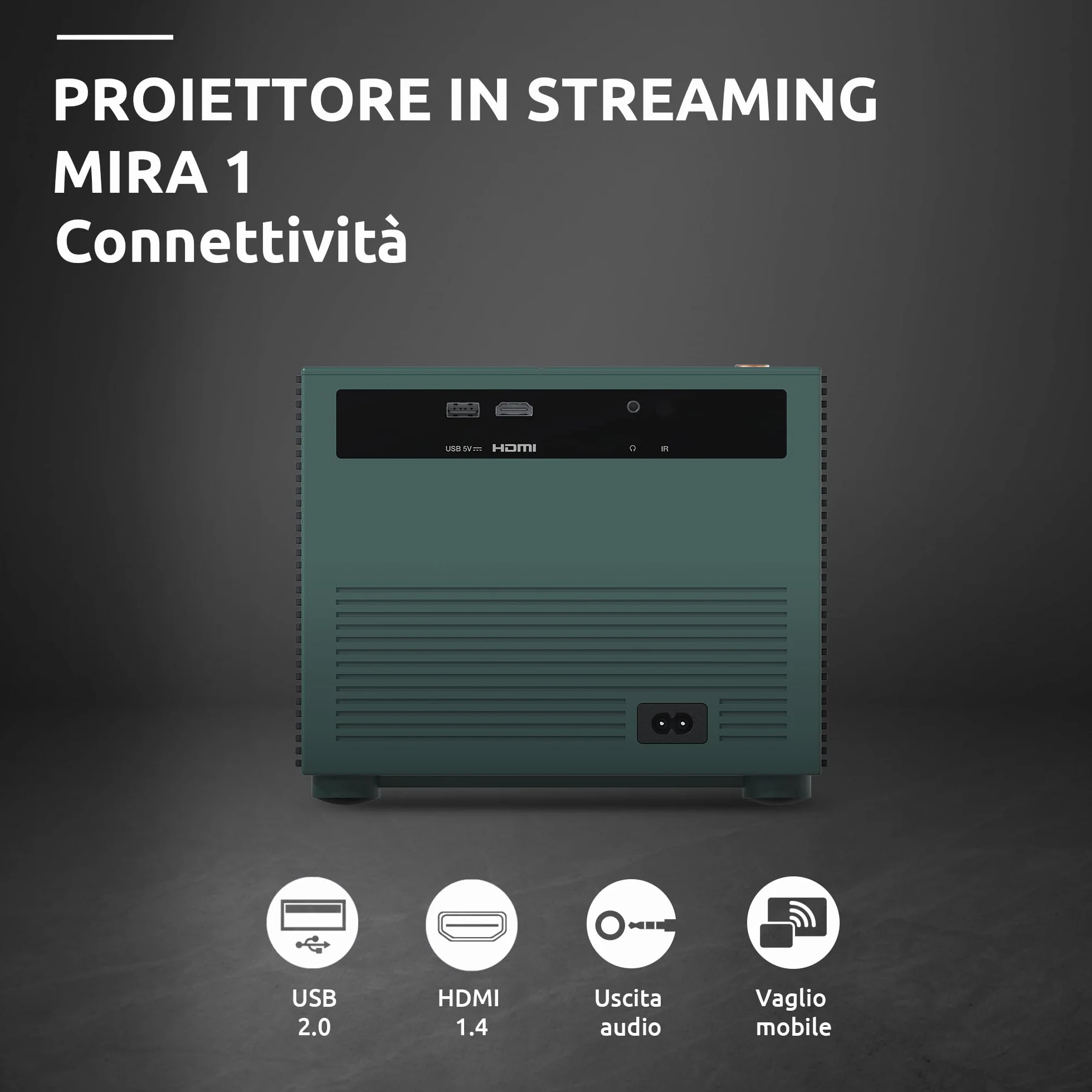 Strong MIRA1 Oficjalny projektor wideo Google TV Smart 1080P, kompatybilny z 4K, z automatycznym ustawianiem ostrości i kluczem, przenośny projektor zewnętrzny Bluetooth do iOS/Android/kina domowego