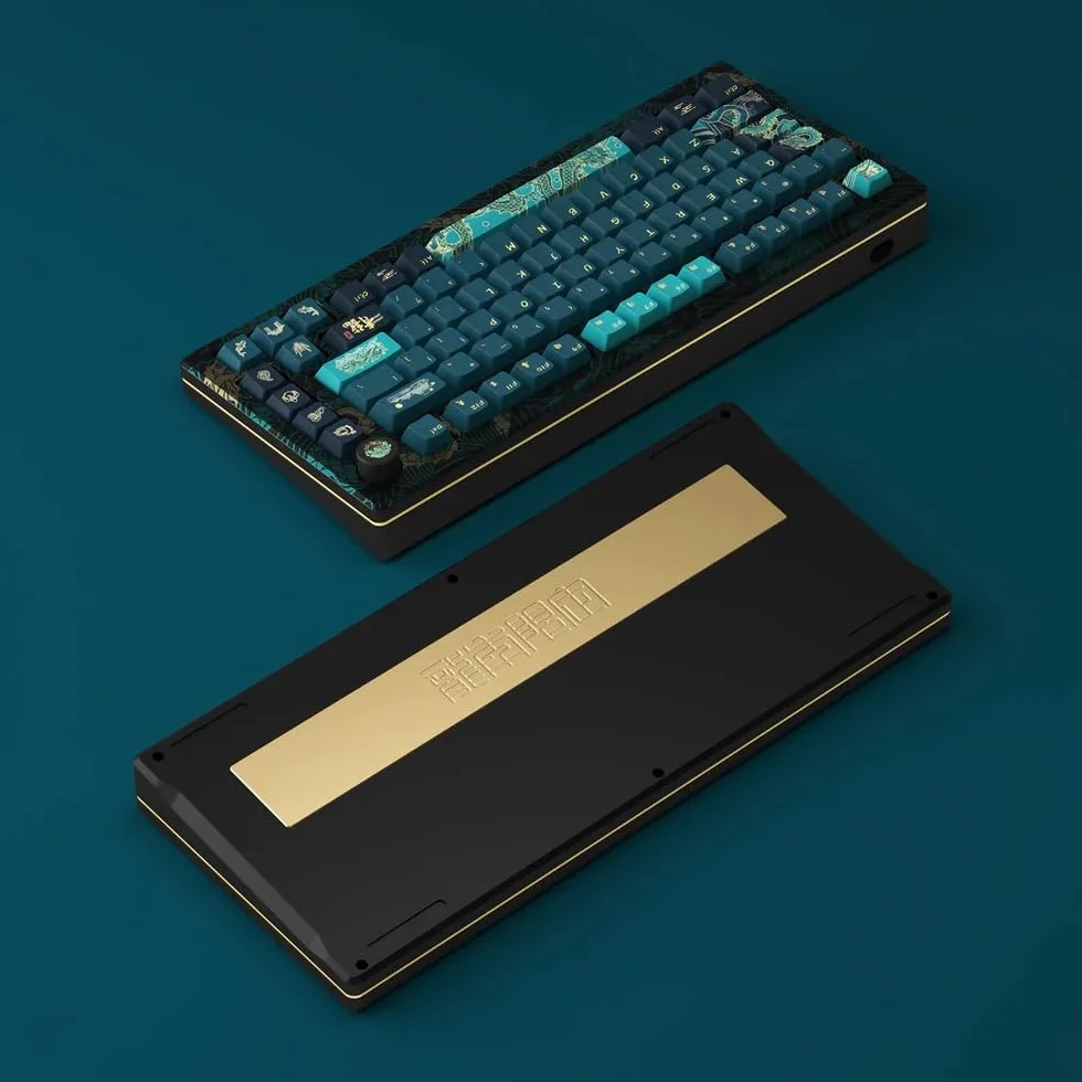 Akko MOD 007 V3 HE Year of Dragon Przewodowa Klawiatura Mechaniczna, RGB LED, 8000Hz Polling Rate, Rapid Trigger, Dynamic Keystrokes, Mod-Tap, Toggle Key, Cream Yellow Magnetic Switch