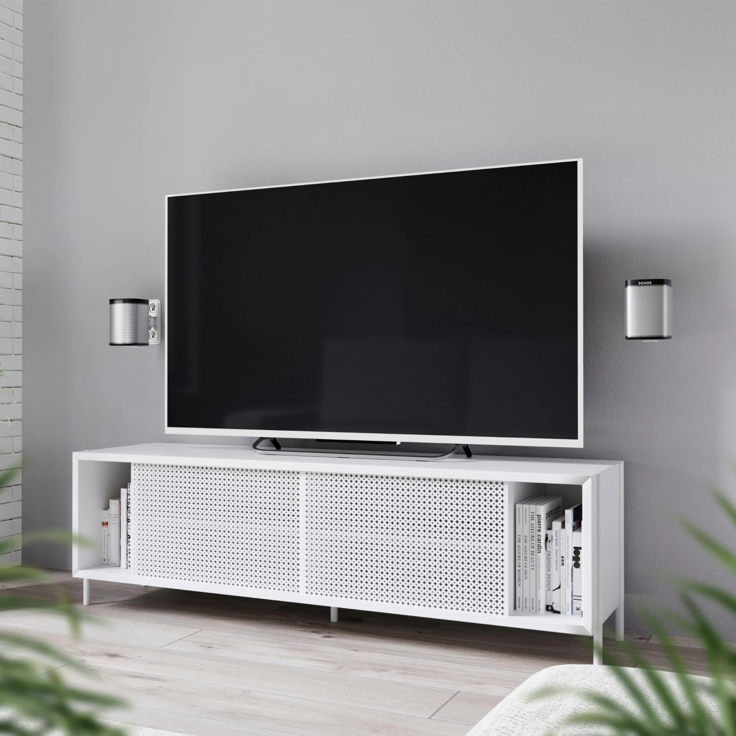 RICOO Uchwyt Ścienny do Głośnika, Kompatybilny z SONOS Play:1™, Uchwyt LH431-W Wychylny, Pochylny, HiFi Audio Boxing, Zawieszenie, Głośnik Ścienny