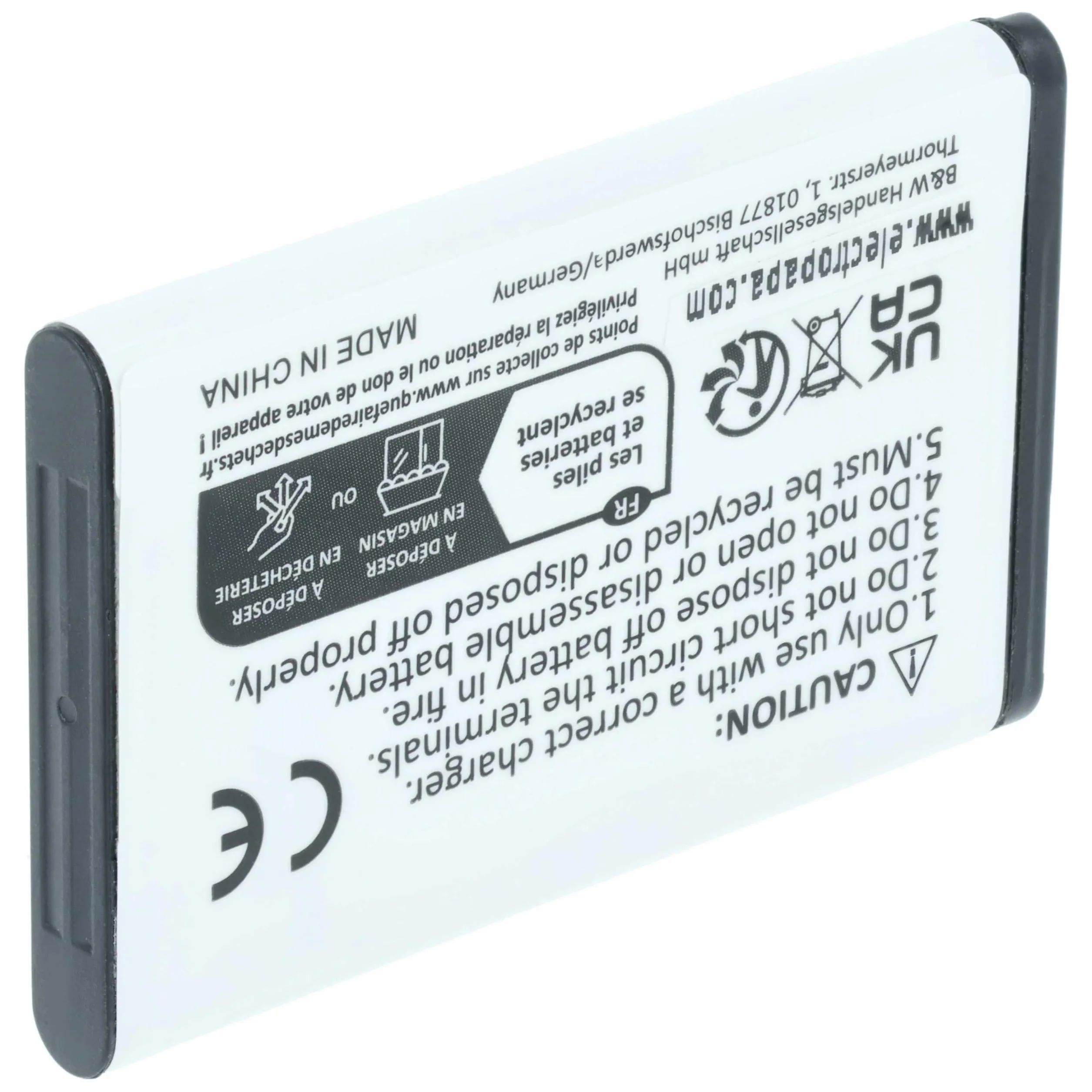 vhbw 10 x Doro DBR-800A bateria do telefonu komórkowego, smartfona (650 mAh, 3,7 V, Li-Ion)