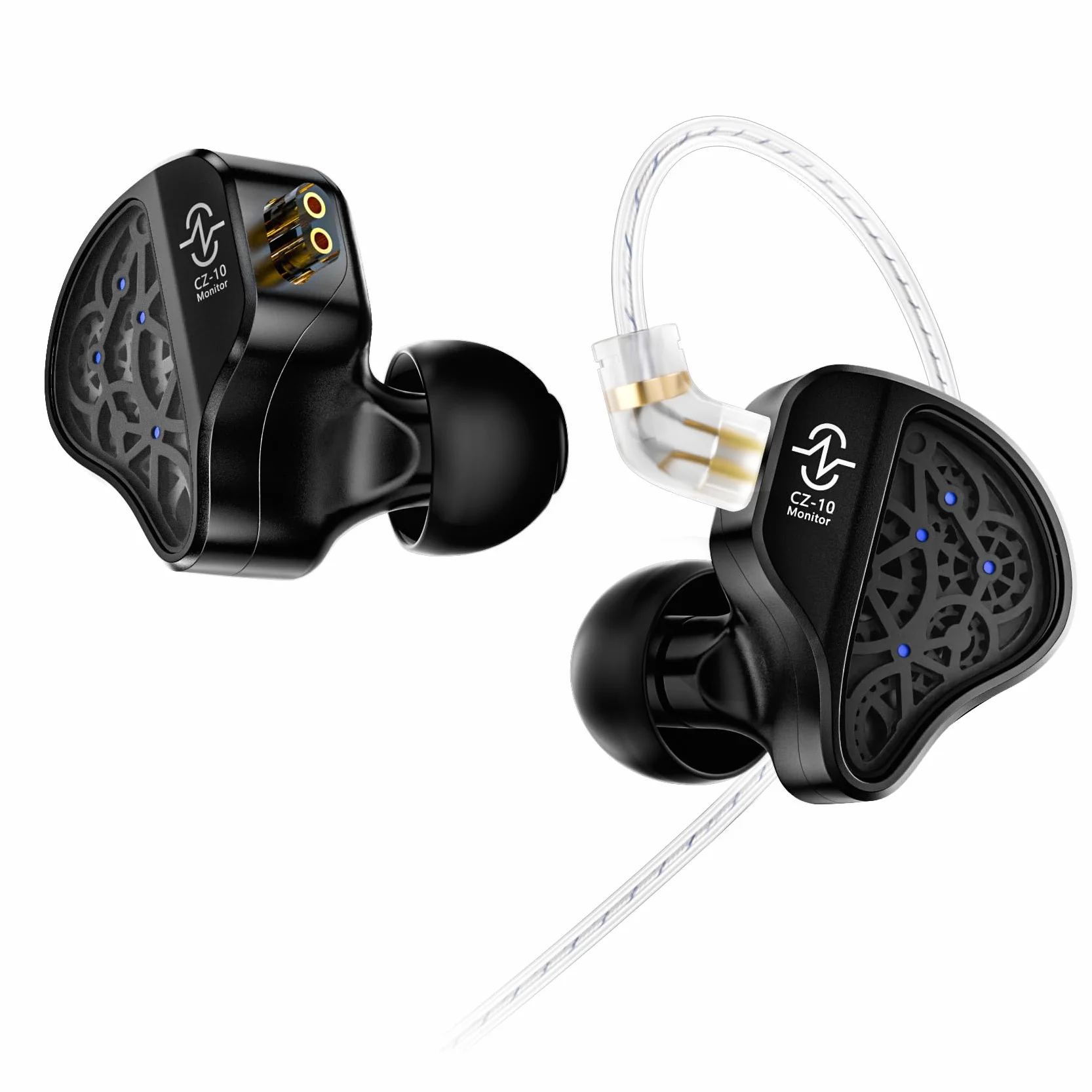 Yinyoo CCZ CZ10 Gaming Earbuds Wired Iems 1DD+4BA obudowa ze stopu cynku monitory douszne z odłączanym kablem OFC dla audiofilów, graczy