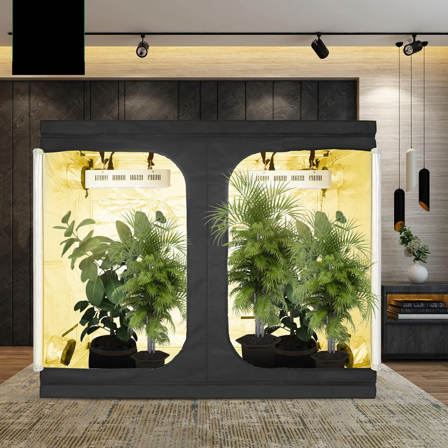 GA namiot do uprawy 240 x 120 x 200 cm 96 x 48 cali x 80 cali 8 x 4 odblaskowy mylar hydroponiczny namiot do uprawy roślin w pomieszczeniach (240 x 120 x 200 cm)