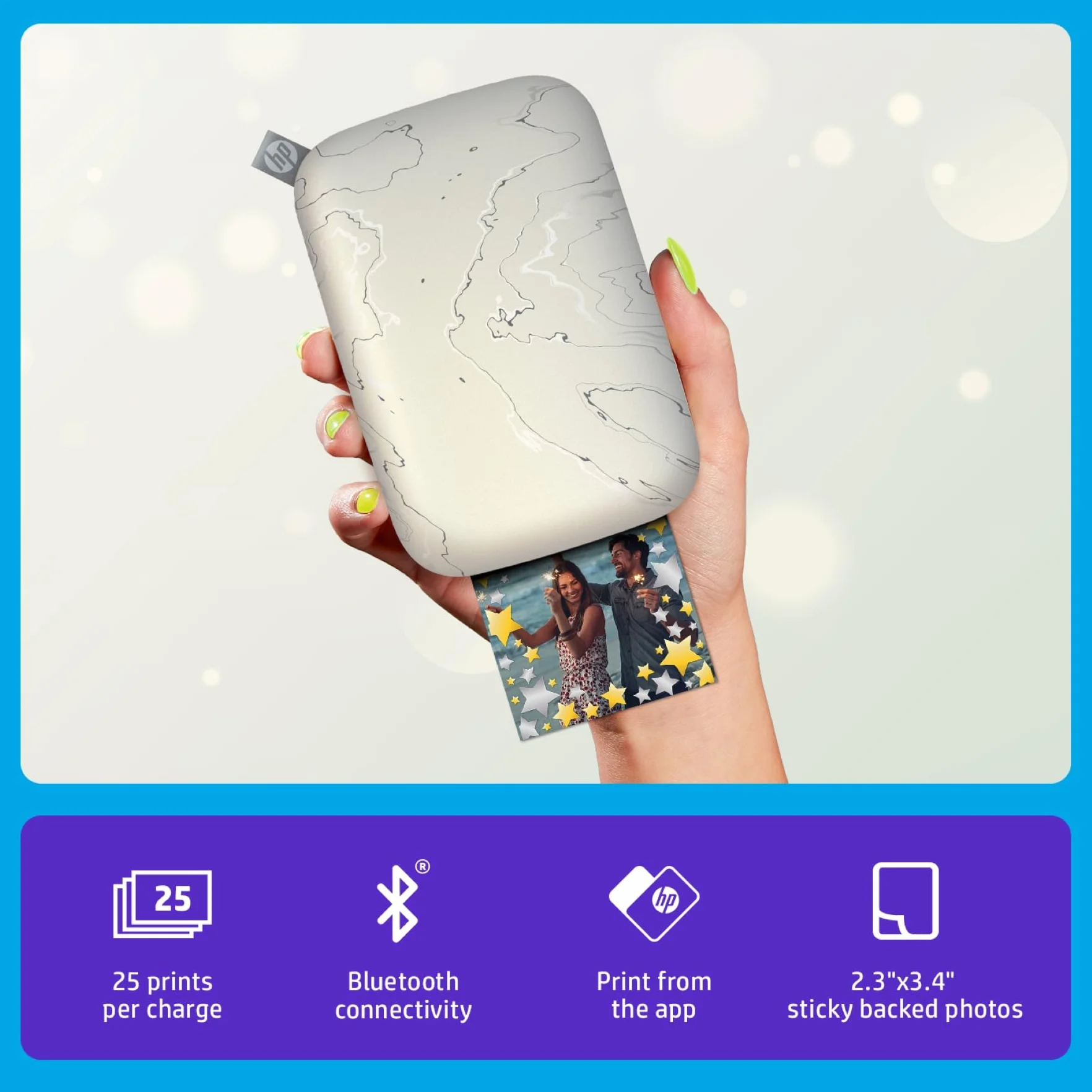 Hp Sprocket Select 5XH49A Drukarka Natychmiastowa, Biały, 2.3X3.4, Eclipse, Printer