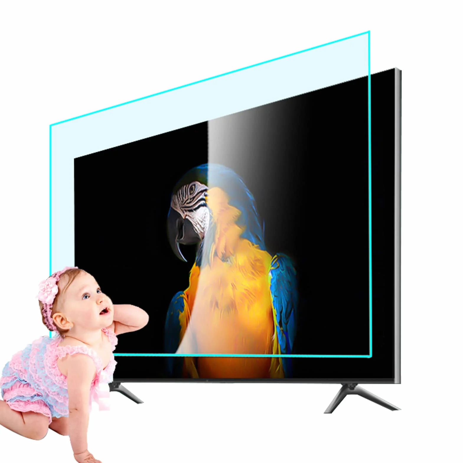 Przeciwodblaskowa osłona ekranu telewizora - matowa folia ochronna Filtr blokujący niebieskie światło od 400 do 450 Nm Łagodzi zmęczenie oczu - Współczynnik odbicia do 90% (40 in 875 X 483mm)