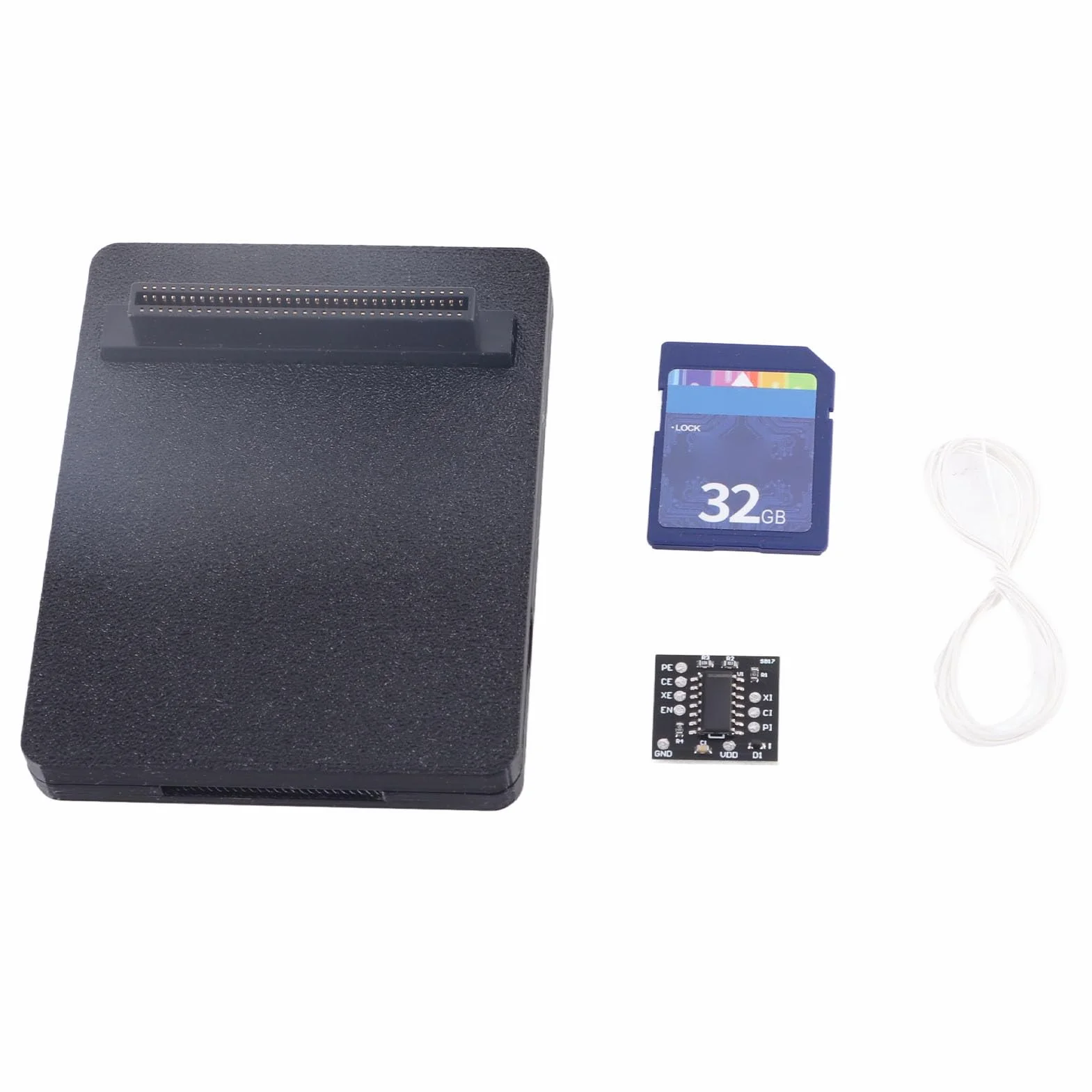 Generic Fat Retro Game Console Optical Drive Emulator Szybkie Odczyt do Akcesoriów do Gier z kartą Pamięci, materiał ABS (z kartą pamięci 32 GB)