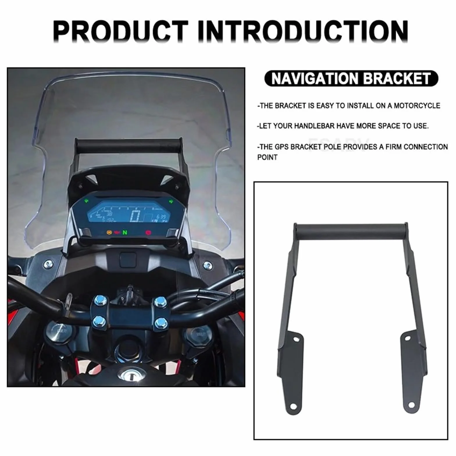 Uchwyt do nawigacji GPS Pasuje do Honda NC750X 2016-2020 Akcesoria GPS/SMARTFON Nawigacja GPS Uchwyt płyty montażowej