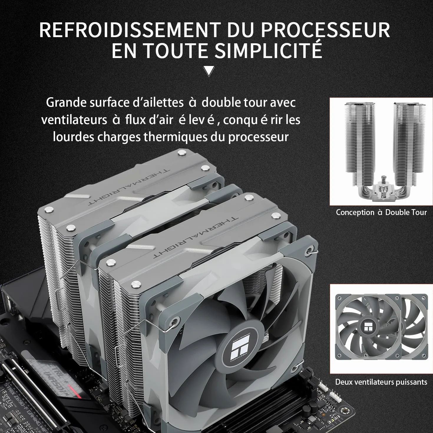 Thermalright Peerless Assassin PA120 Układ chłodzenia procesora, 6 ciepłowodów, wentylator Dual 120 mm TL-120mm PWM, aluminiowa osłona radiatora, AGHP, do AMD C12 AM4/Intel 1700/1150/1151/1200/2066