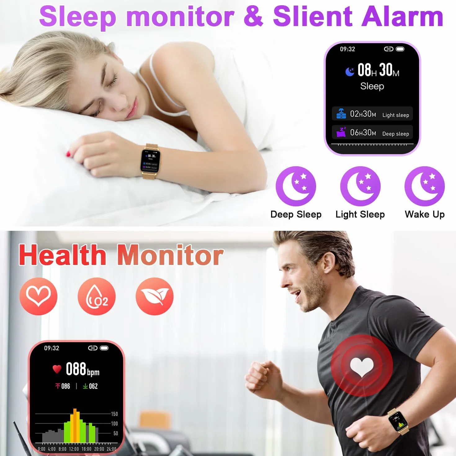 Inteligentny zegarek dla kobiet wykonuj/odbieraj połączenia fitness tracker złote inteligentne zegarki cyfrowe męskie zegarki wodoodporny smartwatch do biegania Android telefon iOS kompatybilny