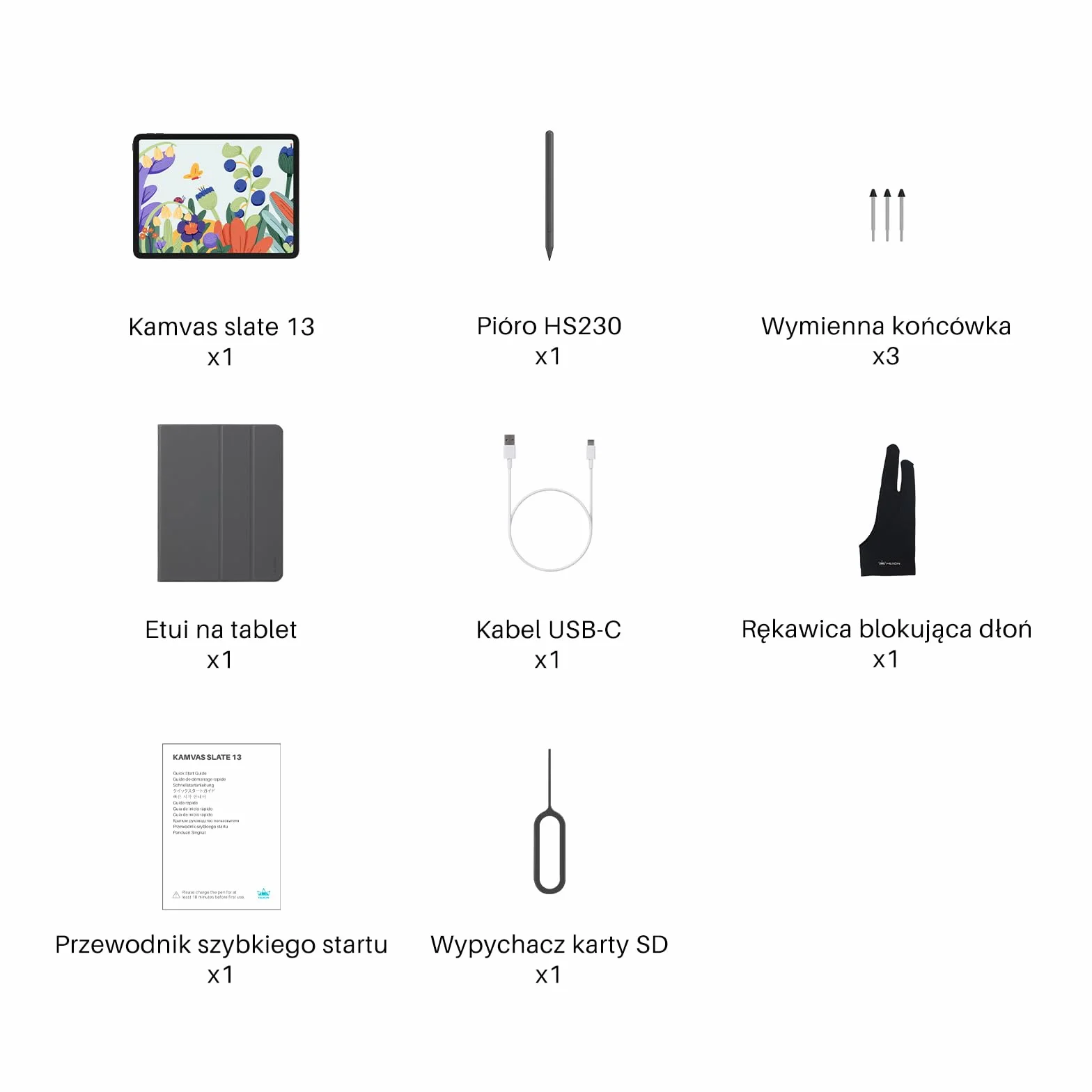 HUION Kamvas Slate 13 - Tablet Graficzny z Ekranem (bez PC), 12,7" 2K QHD, Rysik H-Pencil, Android 14 (8GB+256GB), WiFi, Bateria 10000mAh, Samodzielny Tablet do Rysowania z Funkcją Multi-Window