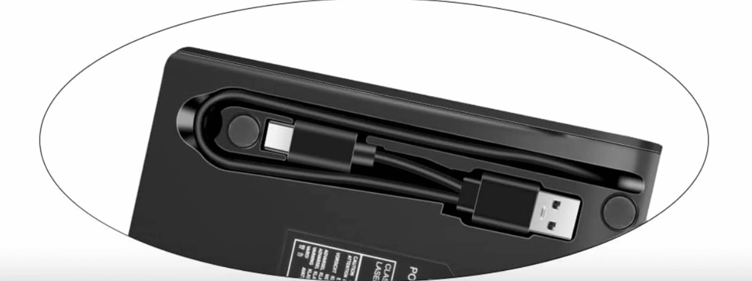 Reagle Zewnętrzny napęd CD/DVD USB-C i USB-A 2 w 1, zewnętrzny palnik i czytnik do laptopów Windows Linux Plug & Play USB 3.2 Gen 1 5 Gbps Slim Design czarny