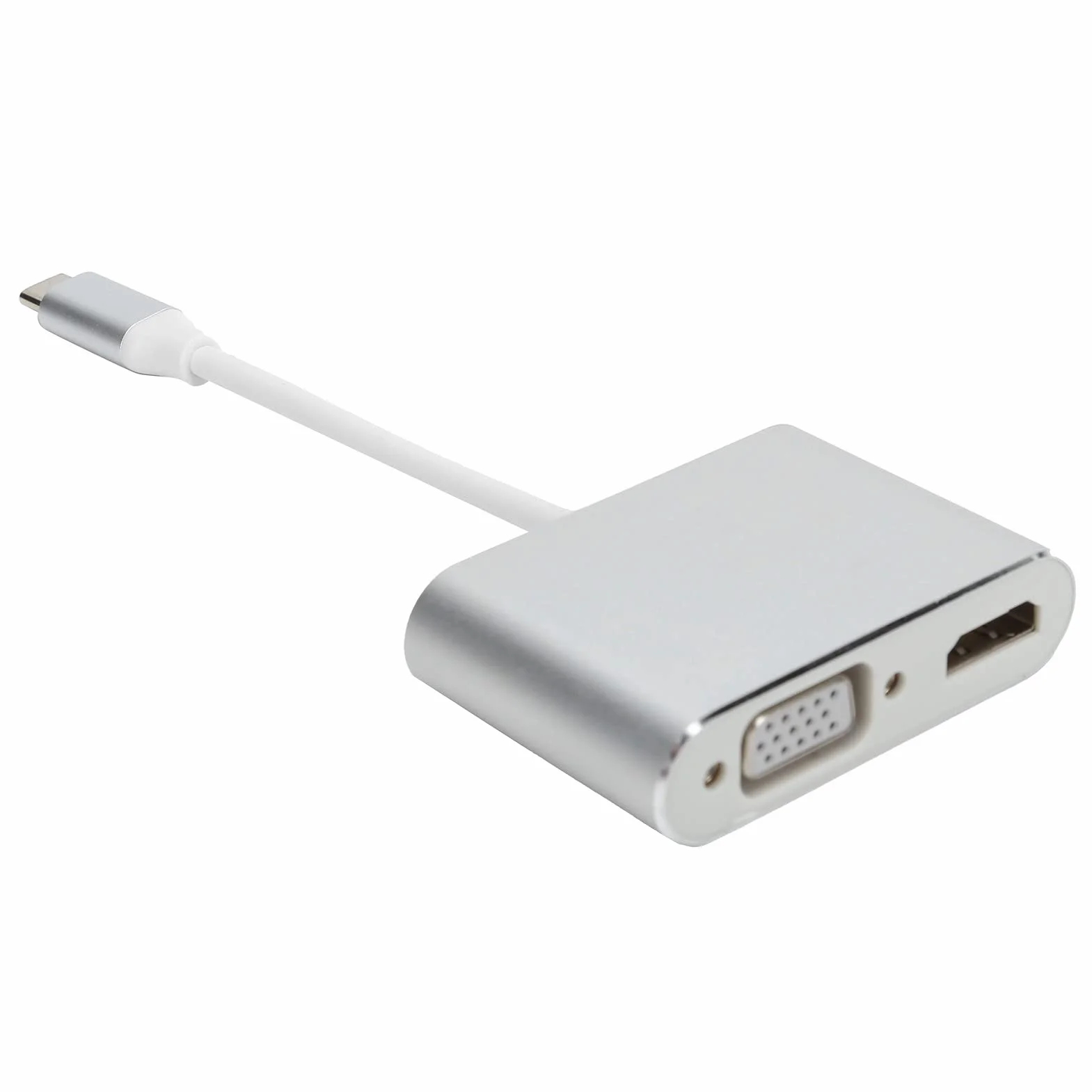 Przejściówka VGA na HDMI Konwerter 4K Biały szary