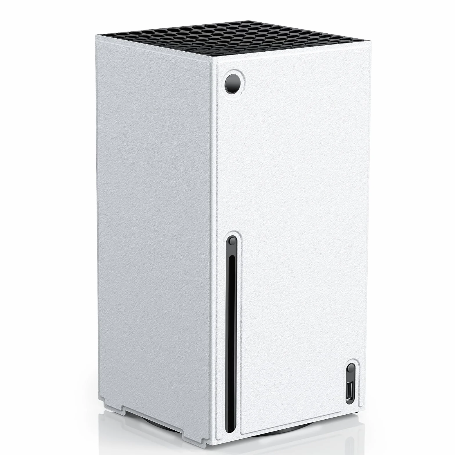 WOLIBEAR Magnetyczne etui Smart Wraps do konsoli Xbox Series X, pełna ochrona, etui na akcesoria do Xbox Series X, ze skórą PU i miękką wyściółką wewnętrzną, kolor biały