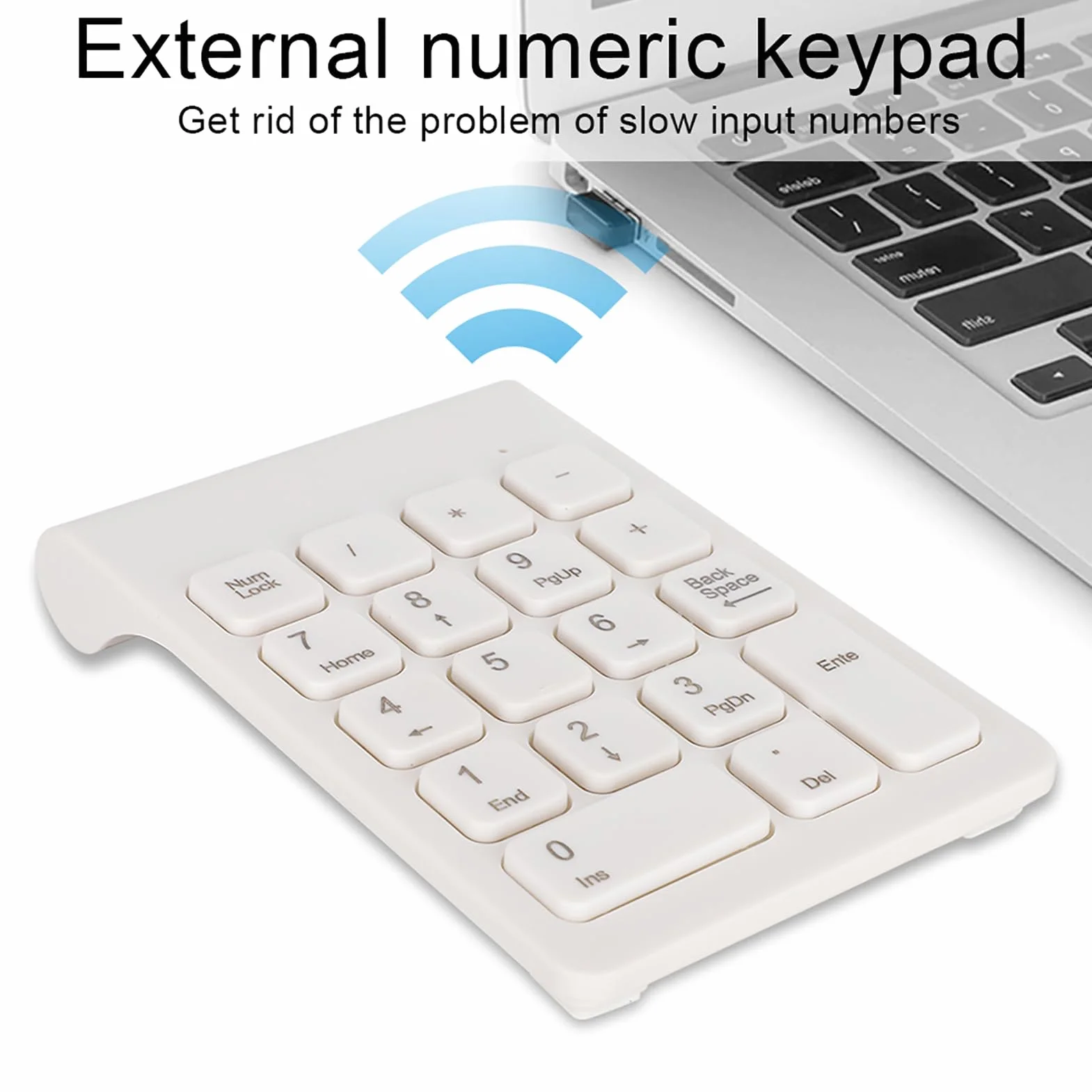 Mini bezprzewodowa klawiatura cyfrowa 18 klawiszy ergonomiczna USB