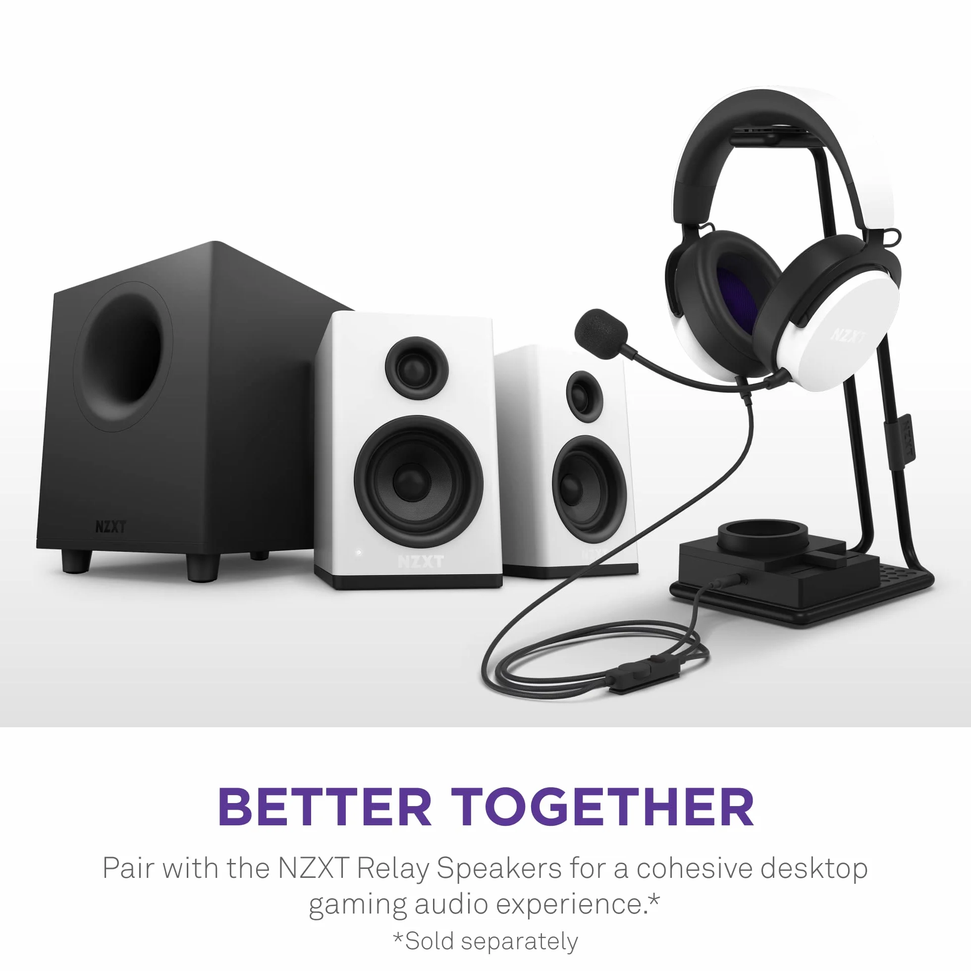 NZXT Relay Subwoofer PC - AP-SUB80-EU - Czarny - 140 W - Głębokie basy - 6,5-calowy głośnik Down-Firing