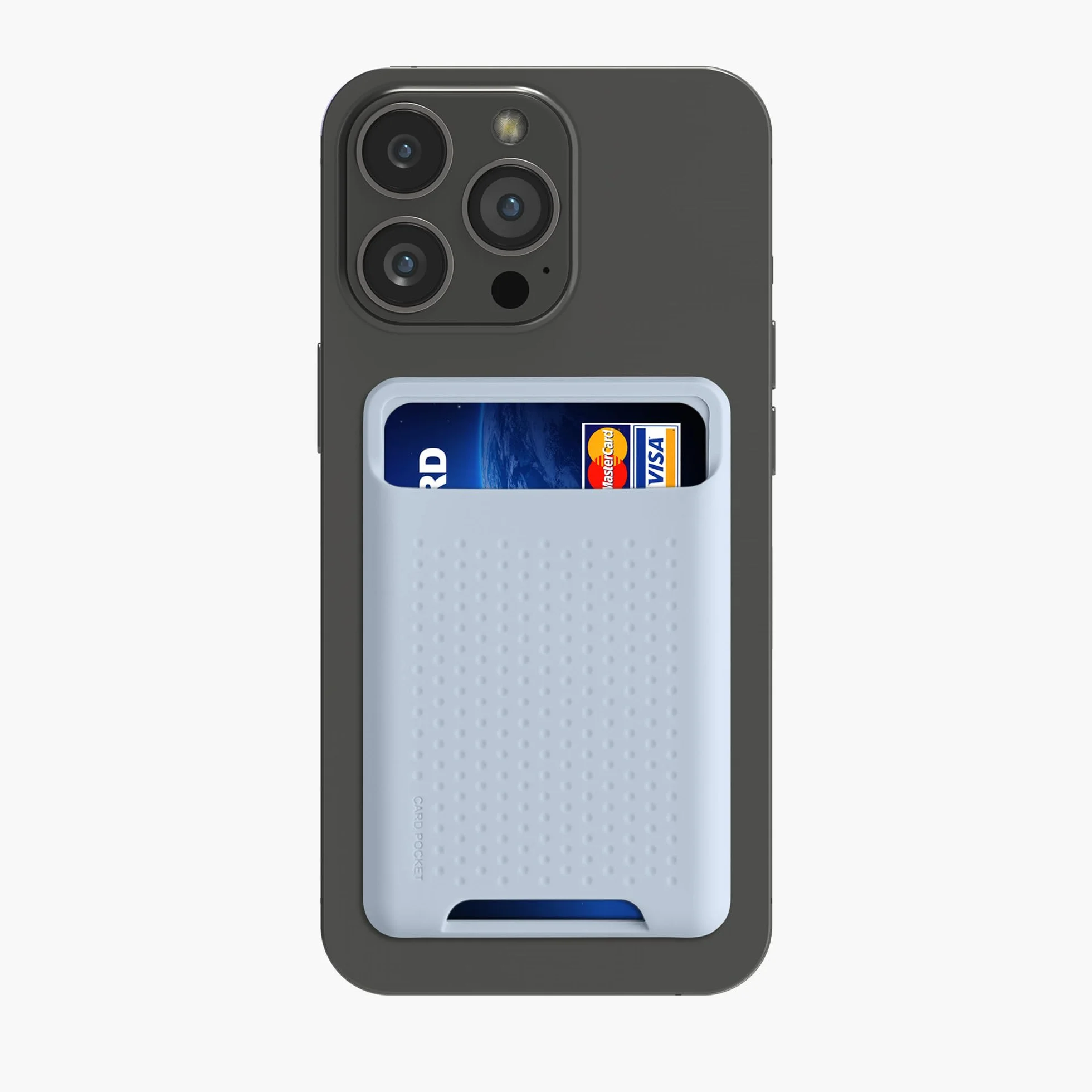 kwmobile Etui na karty magnetyczne kompatybilne z Apple iPhone 16/15/14/13/12 Series MagSafe jasnoniebieski