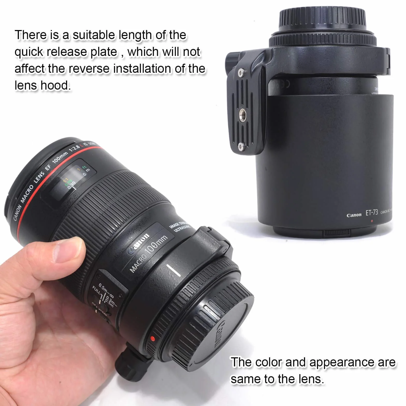 iShoot Obrabiana CNC średnica 68 mm pierścień do montażu na statywie kołnierz obiektywu do Canon EF 100 mm f/2,8 l makro IS USM, wbudowana płyta szybkiego uwalniania 55 mm kompatybilna z głowicą