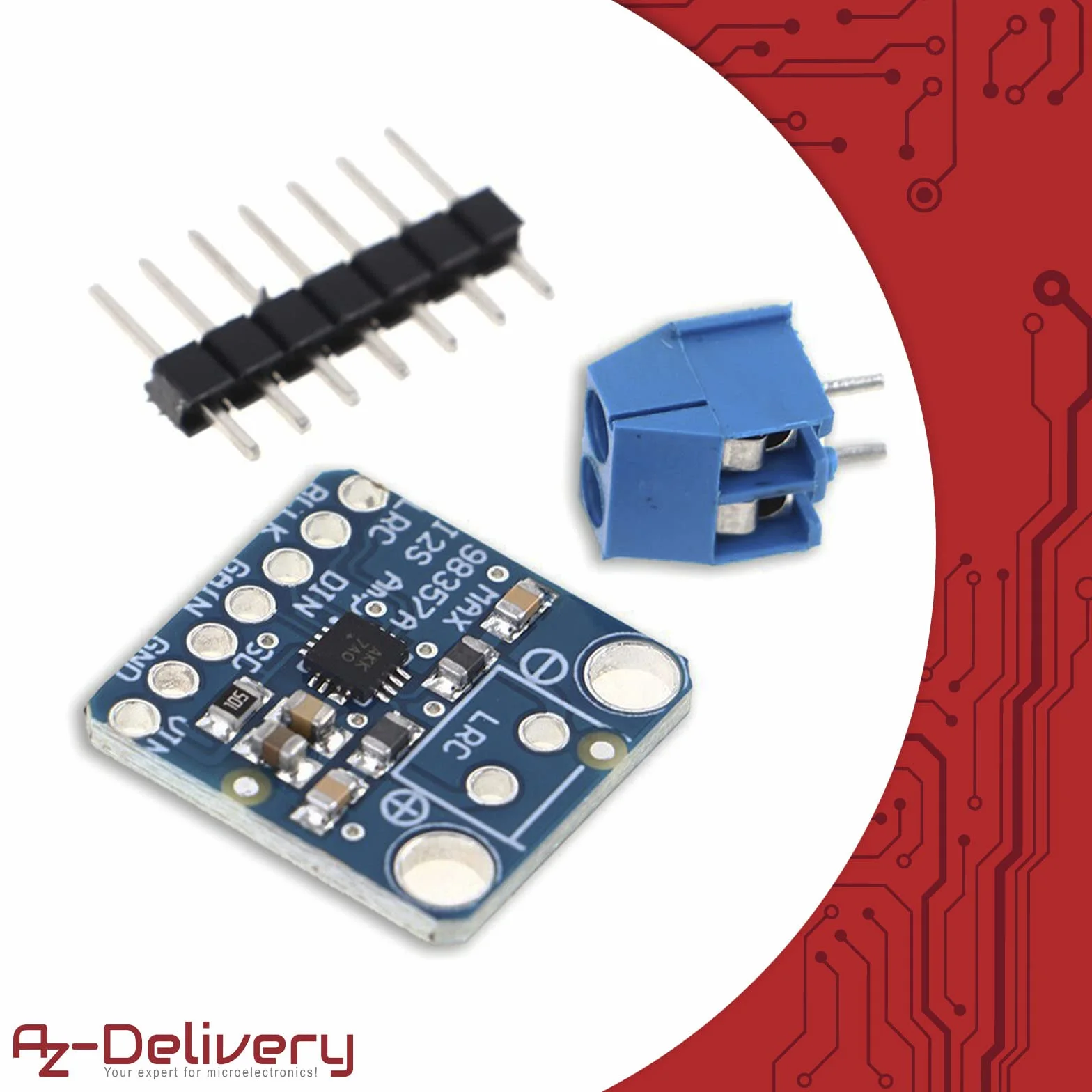 AZDelivery I2S 3W Wzmacniacz klasy D Breakout - MAX98357A [ADA3006]