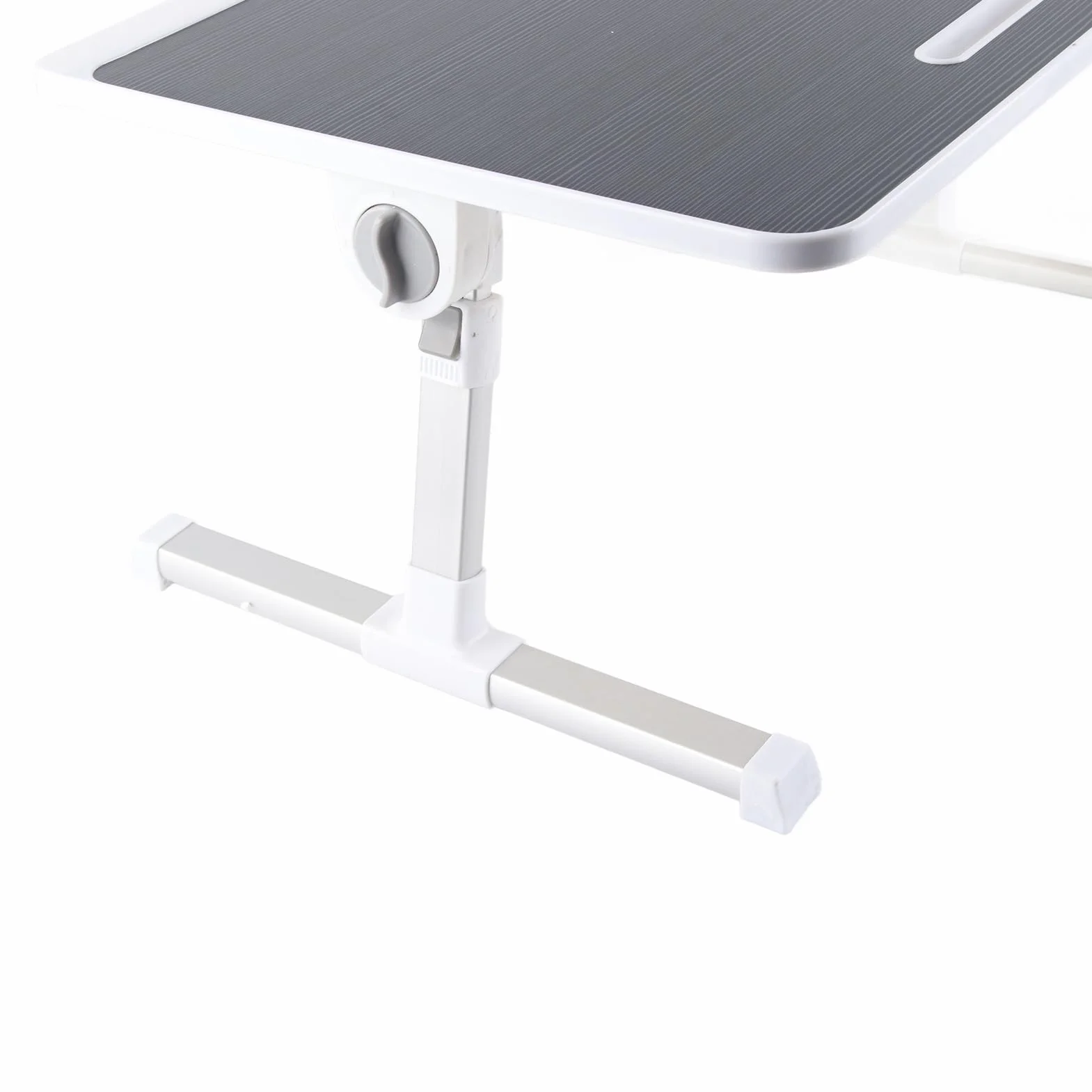 Regulowany, Składany Stolik Nocny na Laptopa ze Stopu Aluminium z Obrotowym Pulpitem, Przenośna Podstawka na Laptopa do Pisania, Pracy, Czytania w Pokoju Wieloosobowym, 23,6 X 15,7 Cala