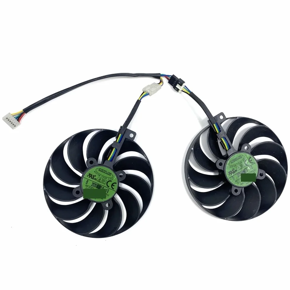 95 mm 6PIN T129215SU RX5500 XT 5700 GTX1660 wentylator GPU do ASUS ROG-STRIX-RX 5500 RX 5700-O8G-EVO GTX1650-A4G do gier wentylatory chłodzące części laptopa (2 szt.)