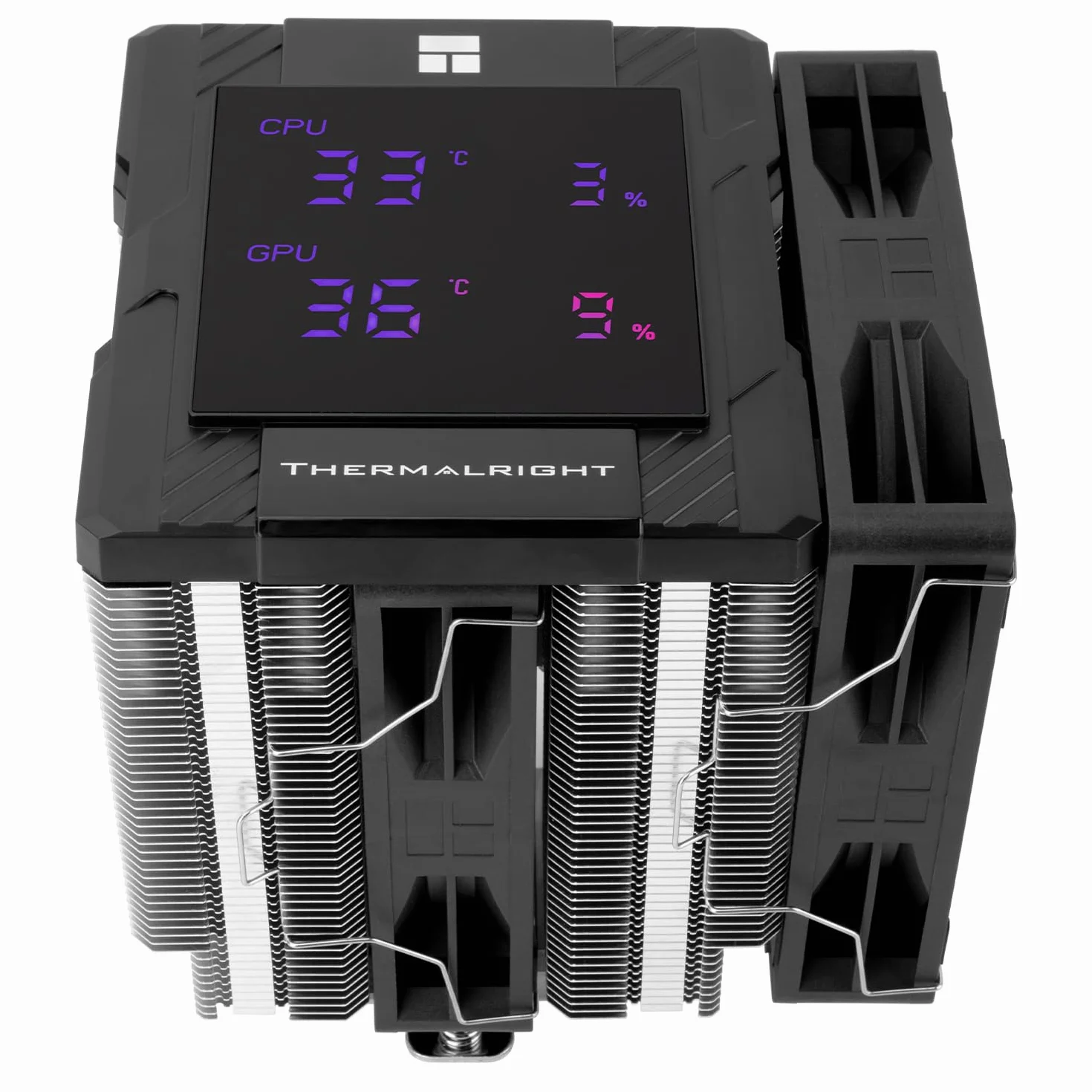 Thermalright Peerless Assassin 120 Digital Black chłodnica powietrza CPU, cyfrowa osłona ekranu, 6 Heatpipes chłodzenie procesora do komputera AM4/AM5, Intel LGA1700/1851/1150/1151/1200, chłodzenie