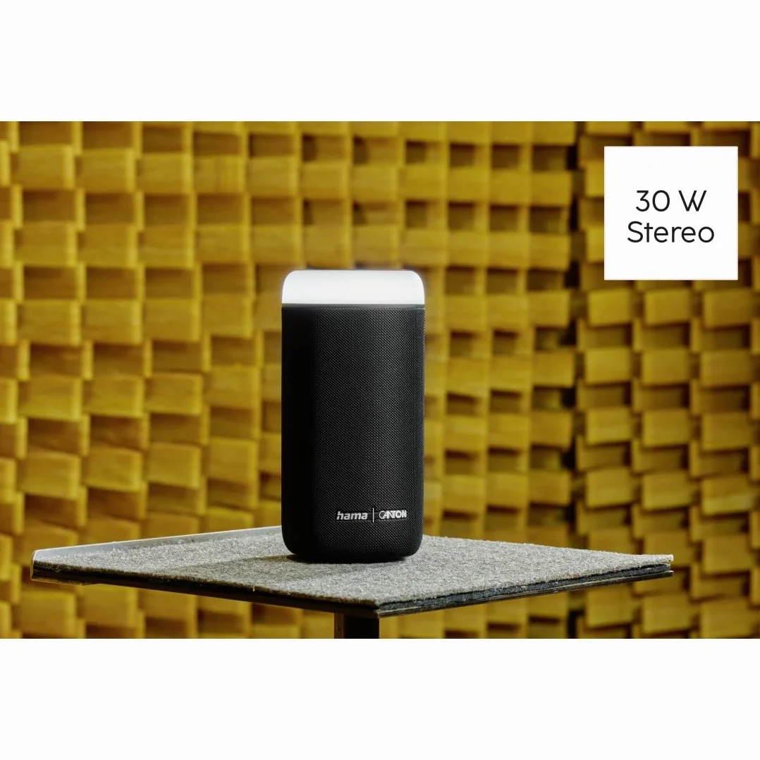 Hama Głośnik Bluetooth, 30 W (wodoodporny IPX4, efekty świetlne LED, 12 godzin pracy na baterii, mały głośnik Bluetooth, muzyka Bluetooth, pudełko na imprezy Bluetooth,