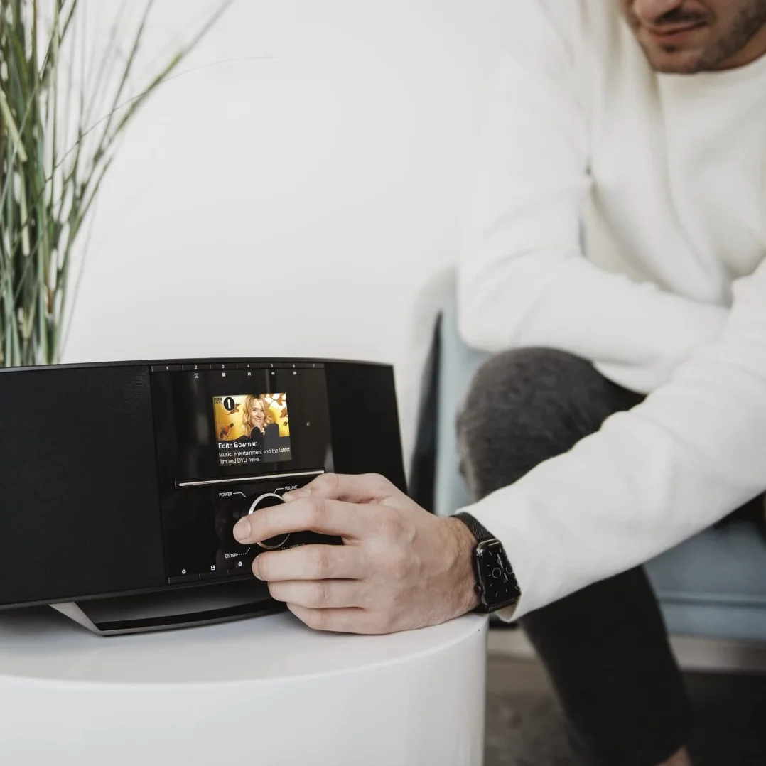 Hama radio cyfrowe DIR3510SCBTX (odbiór sygnałów FM, DAB/DAB+, obsługa Bluetooth 5, obsługa Spotify Connect, moc muzyczna 40W) czarne