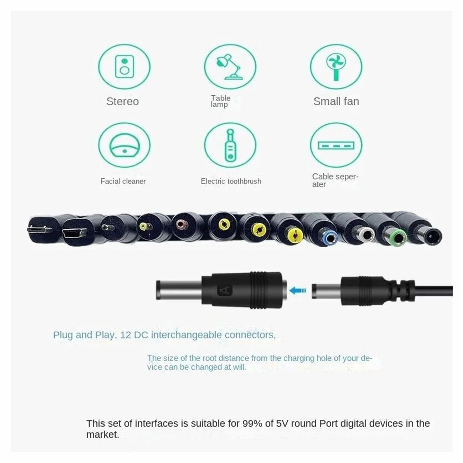 USB DC 12 w 1 5 V 5,5 x 2,5 mm kabel do ładowania router wentylator głośnik