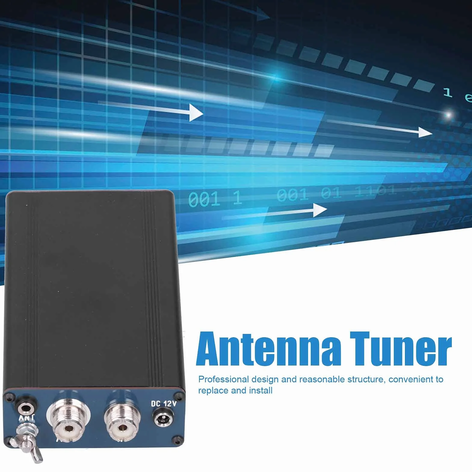 Tuner antenowy krótkofalowy 120 W, 5Ω-1,0KΩ Uniwersalne strojenie anteny AT130-1 z 8-częściowymi cewkami magnetycznymi T68-2 do komunikacji radiowej