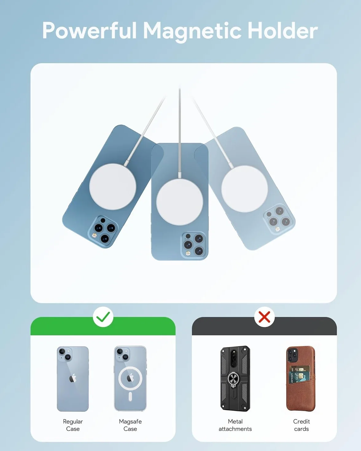 Magnetyczna bezprzewodowa ładowarka do iPhone'a, 15 W, szybkie ładowanie bezprzewodowe, kompatybilna z iPhone 16 15 14 13 12 11 Pro Max Mini Series, do AirPods 2/3/Pro, bezprzewodowa ładowarka