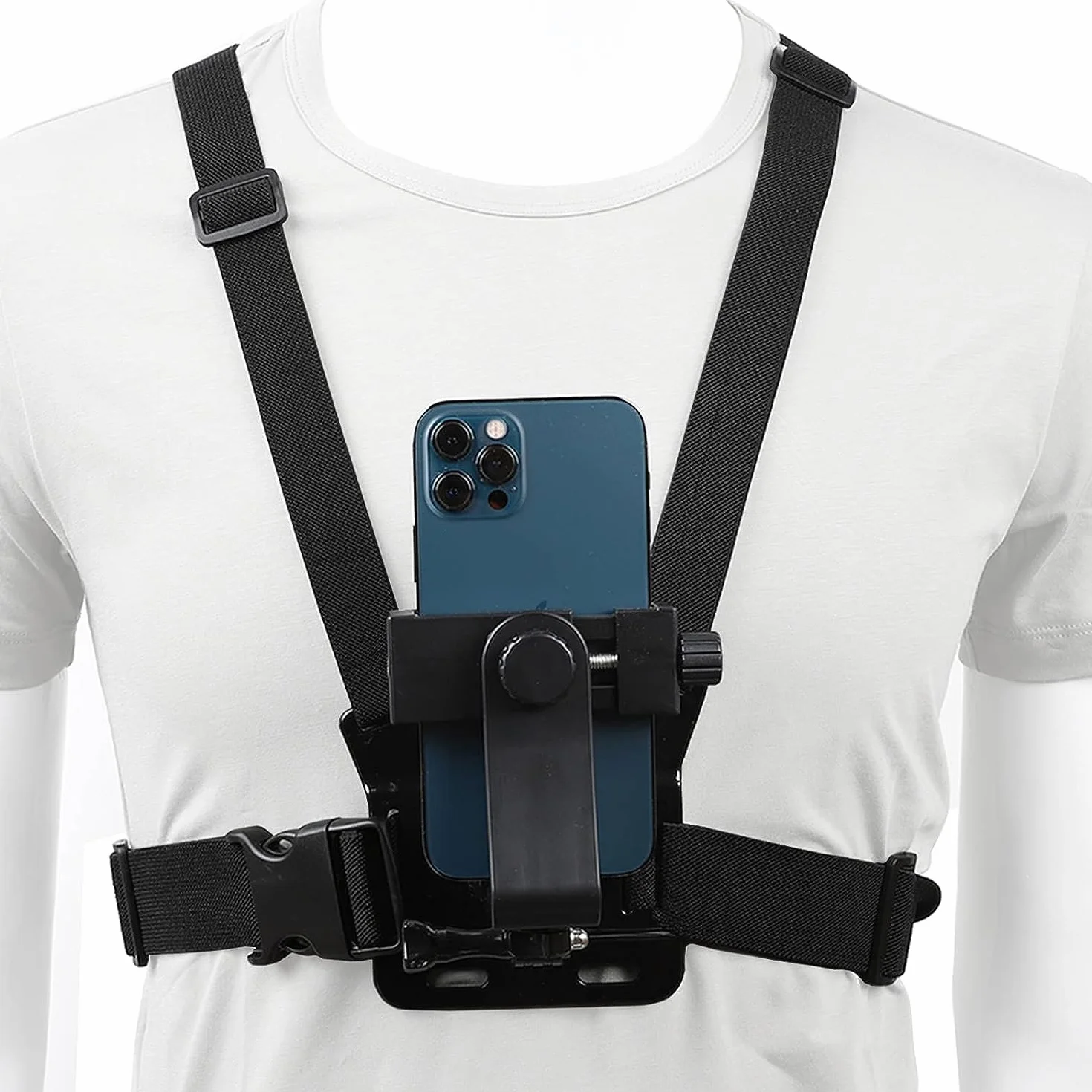 PellKing Uchwyt na pasek na klatkę piersiową do telefonu komórkowego klips na telefon komórkowy kamera POV do Samsung iPhone Plus itp