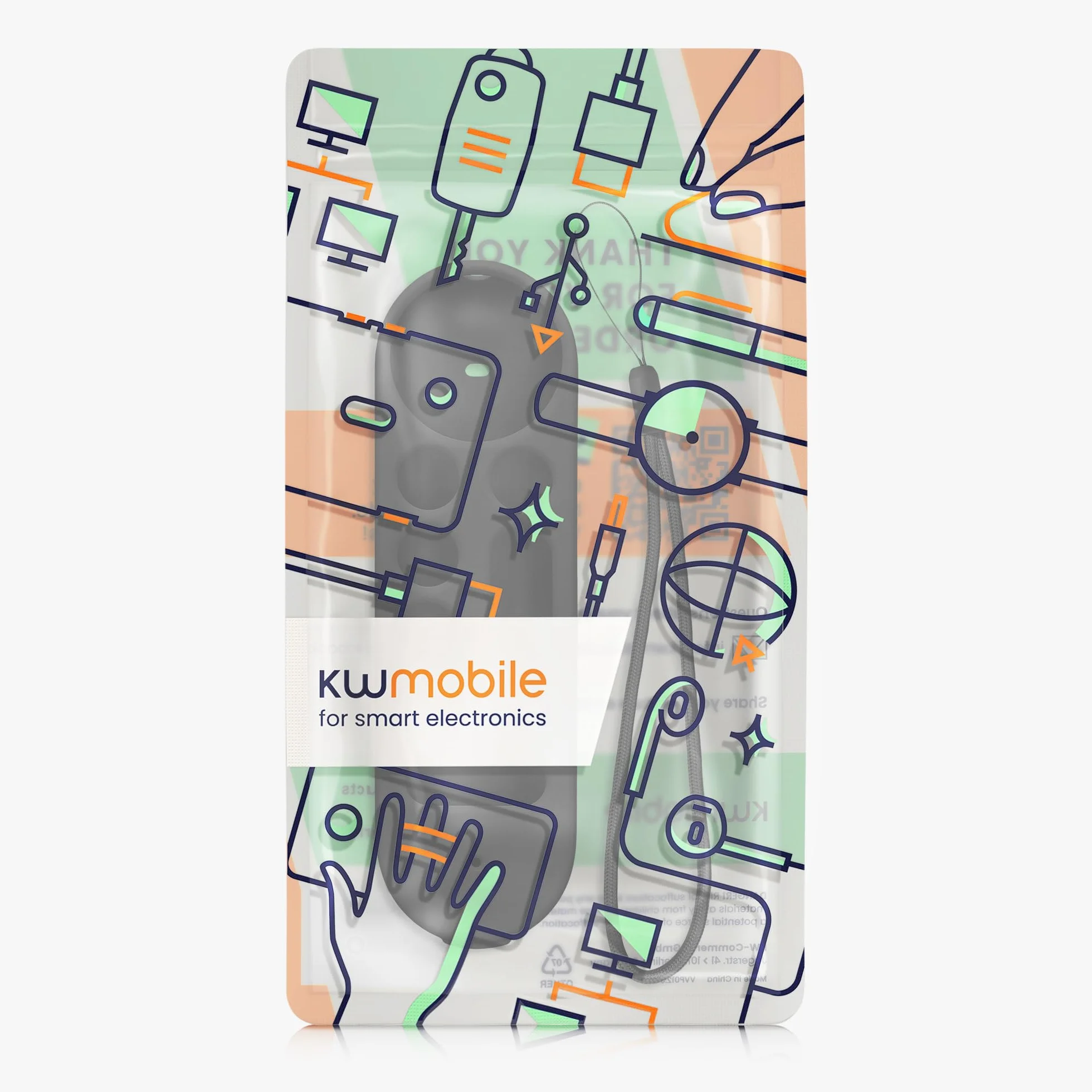 kwmobile Etui kompatybilne z Google TV Streamer 4K Case - miękkie silikonowe etui do pilota zdalnego sterowania - czarne